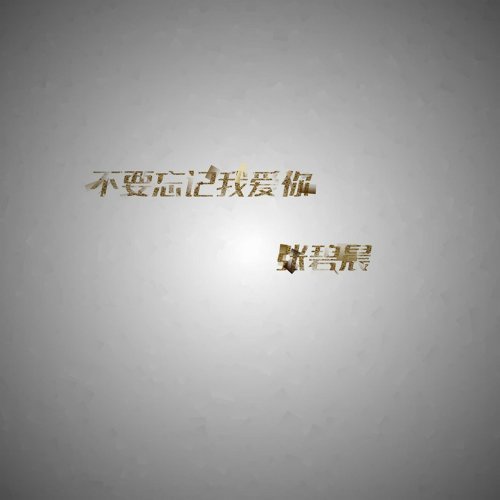 Don't Forget I Love You Zhang Bichen 歌詞 / lyrics