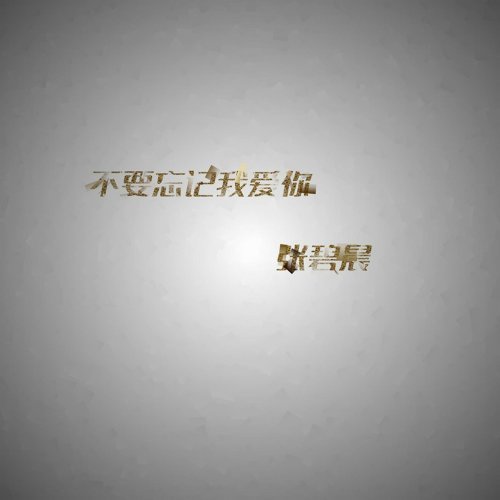 不要忘记我爱你 张碧晨 歌詞 / lyrics