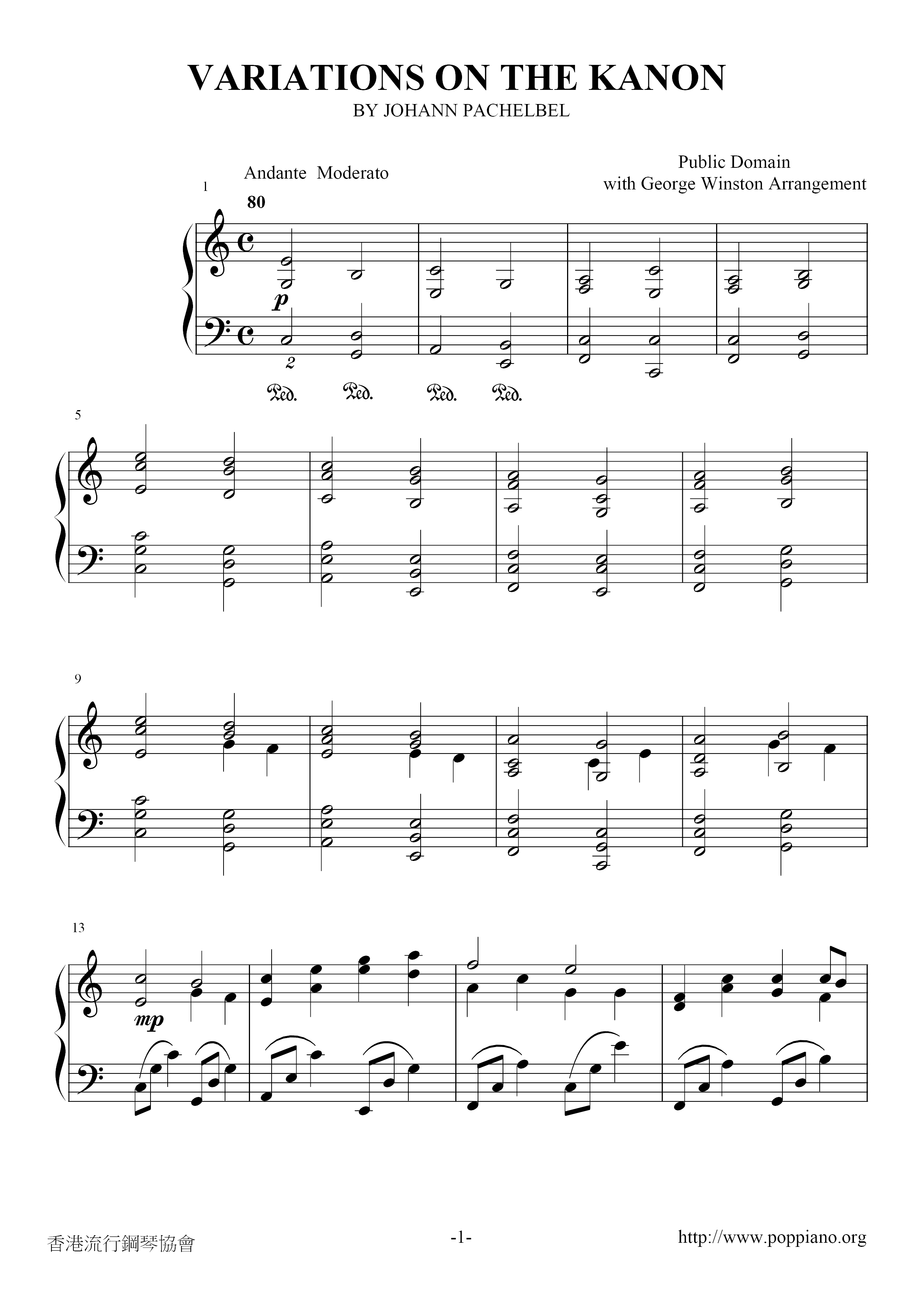 Variations On The Canon Score