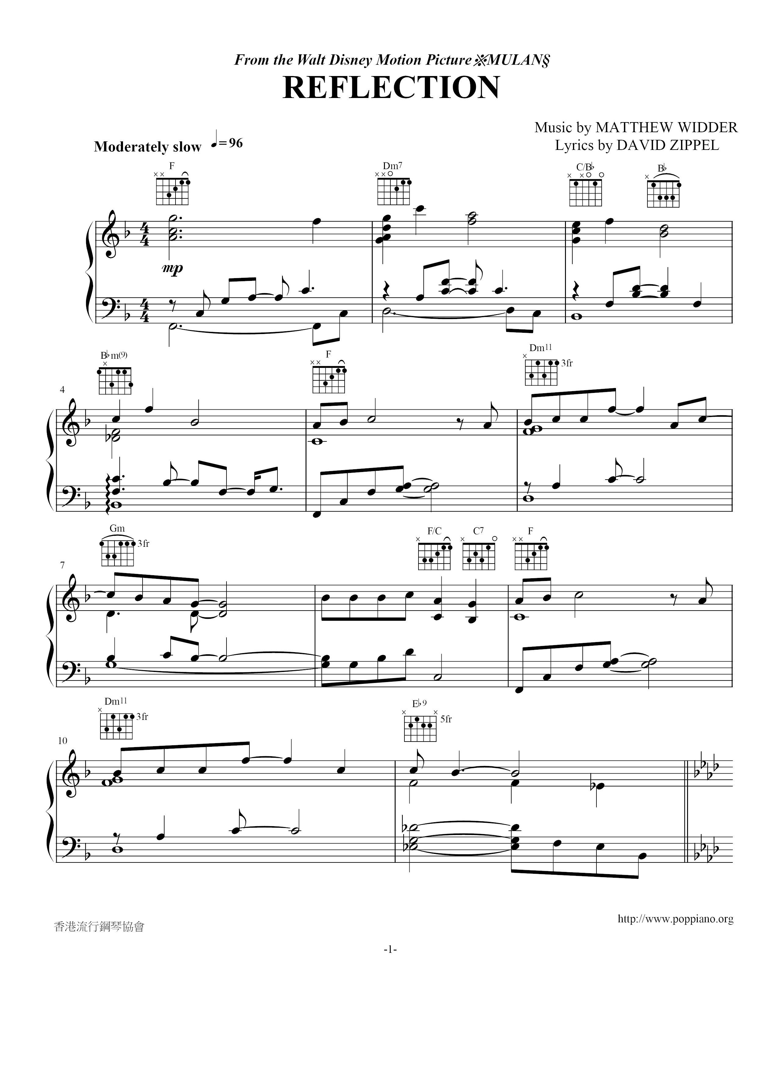 Reflections - Download Sheet Music PDF file