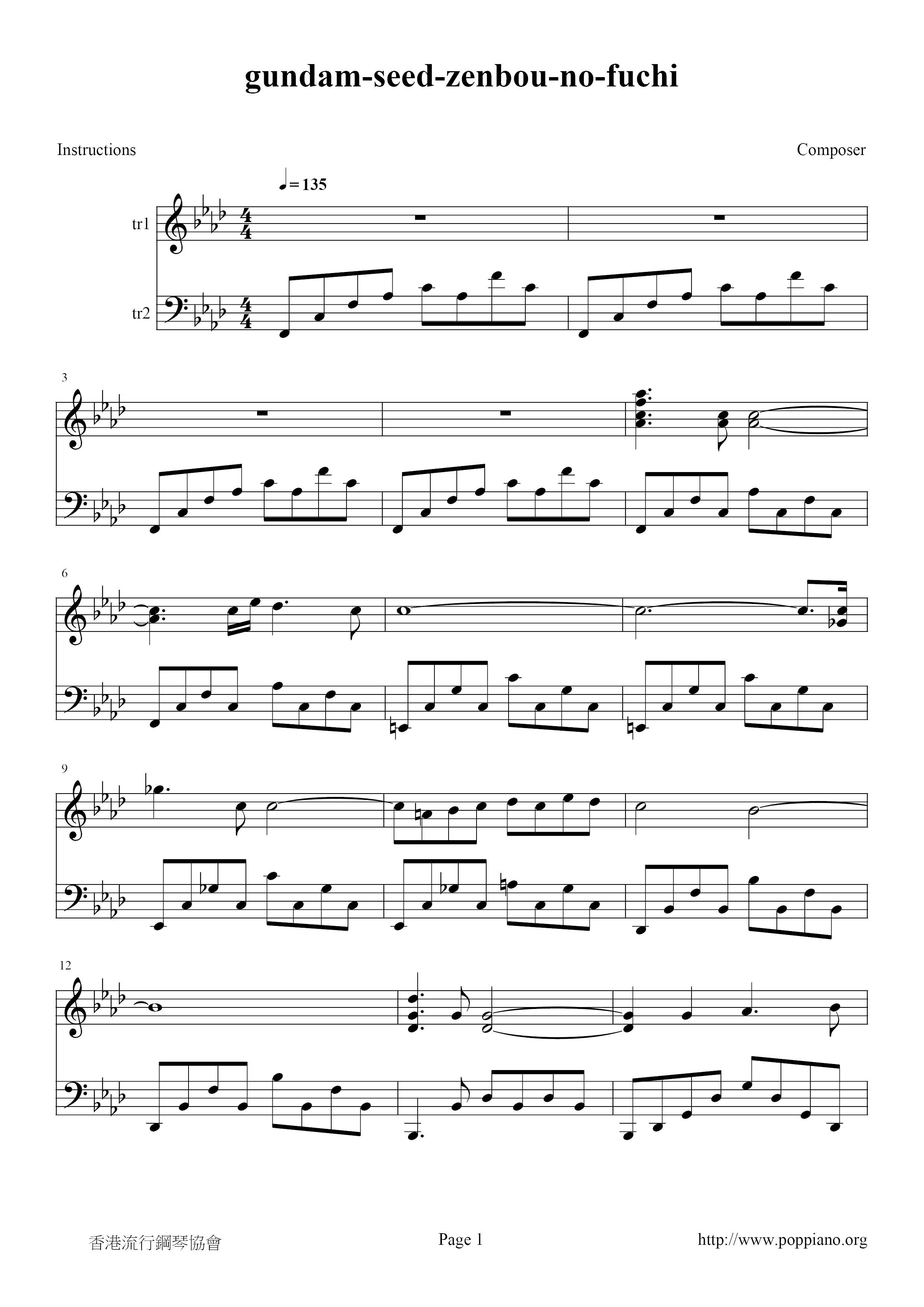 gundam-seed-zenbou-no-fuchi Score