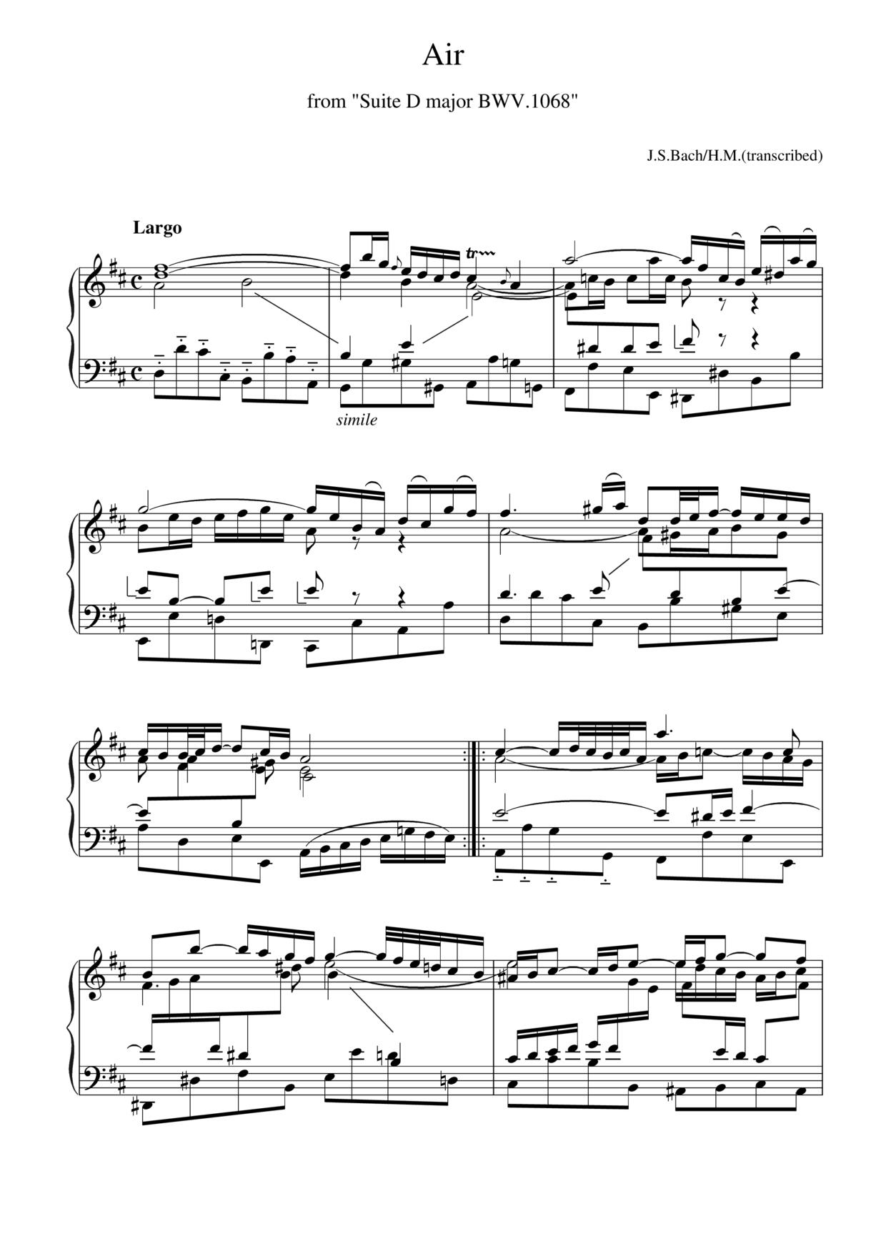 Air on the G Stringピアノ譜