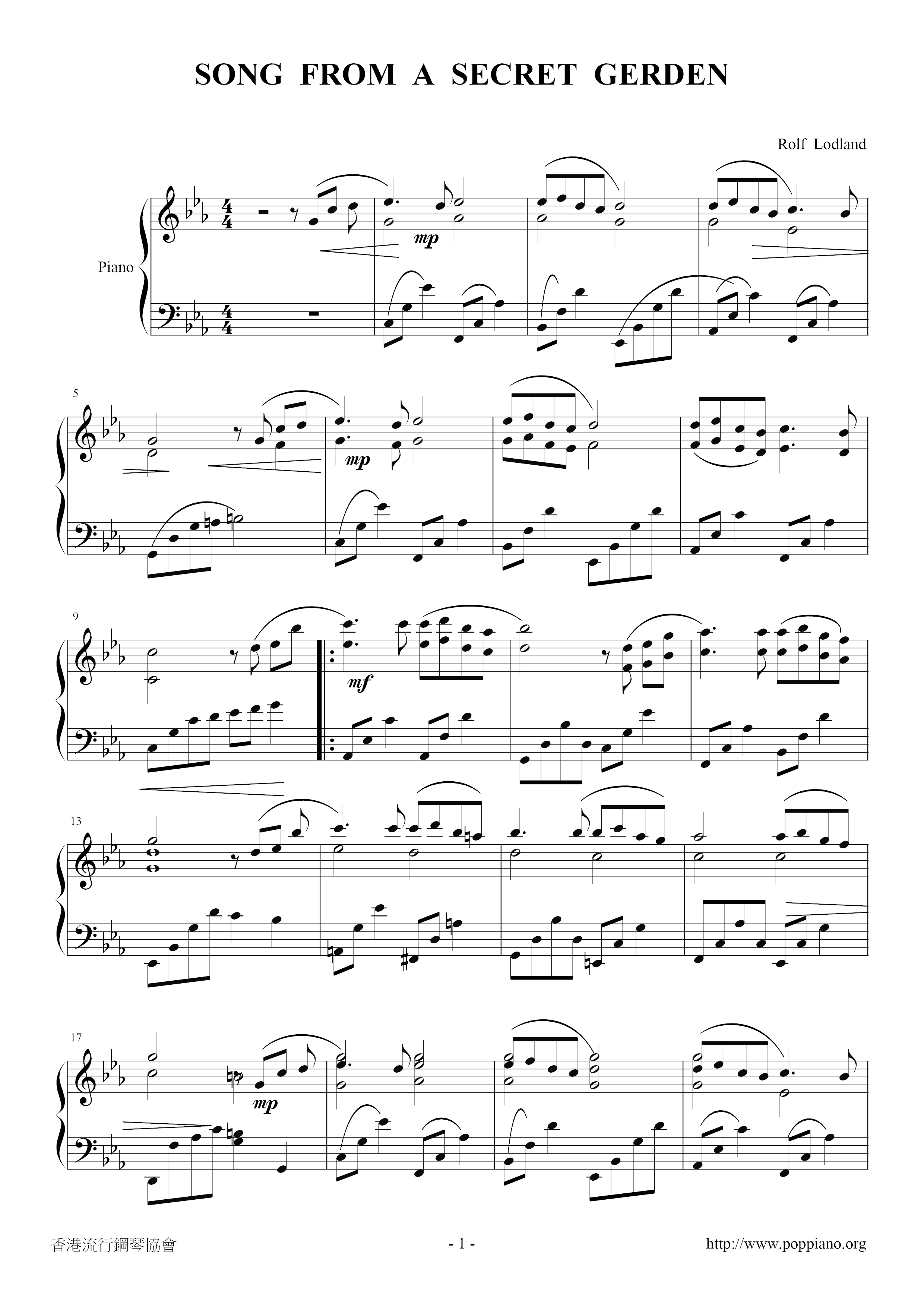 Secret Garden - Song From A Secret Garden Score