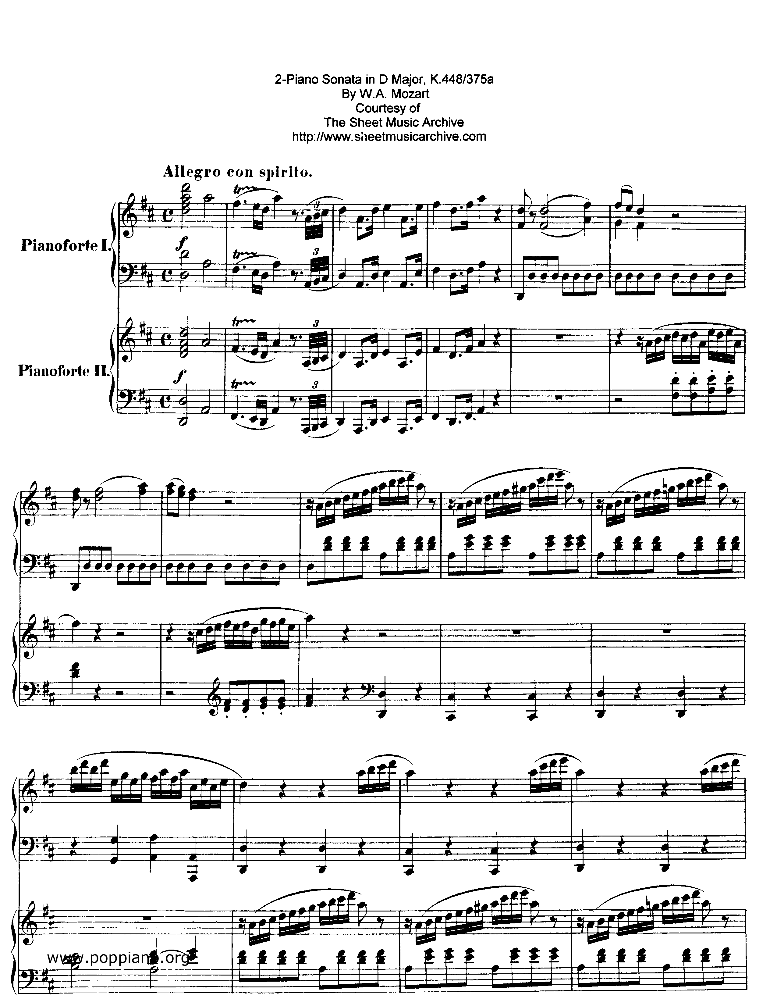 交響情人夢--2 piano Sonata in D majorピアノ譜