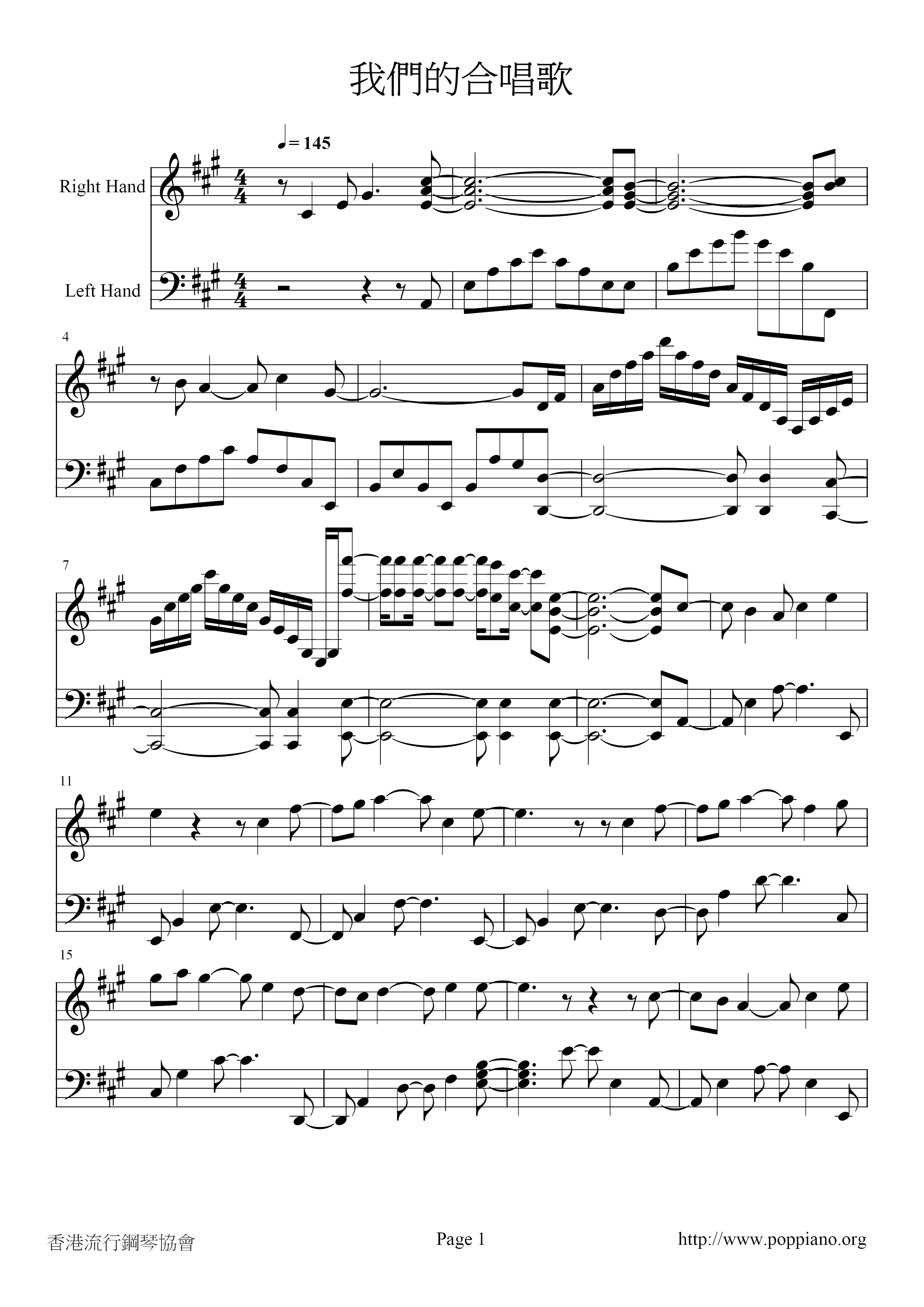 Our Chorus Score