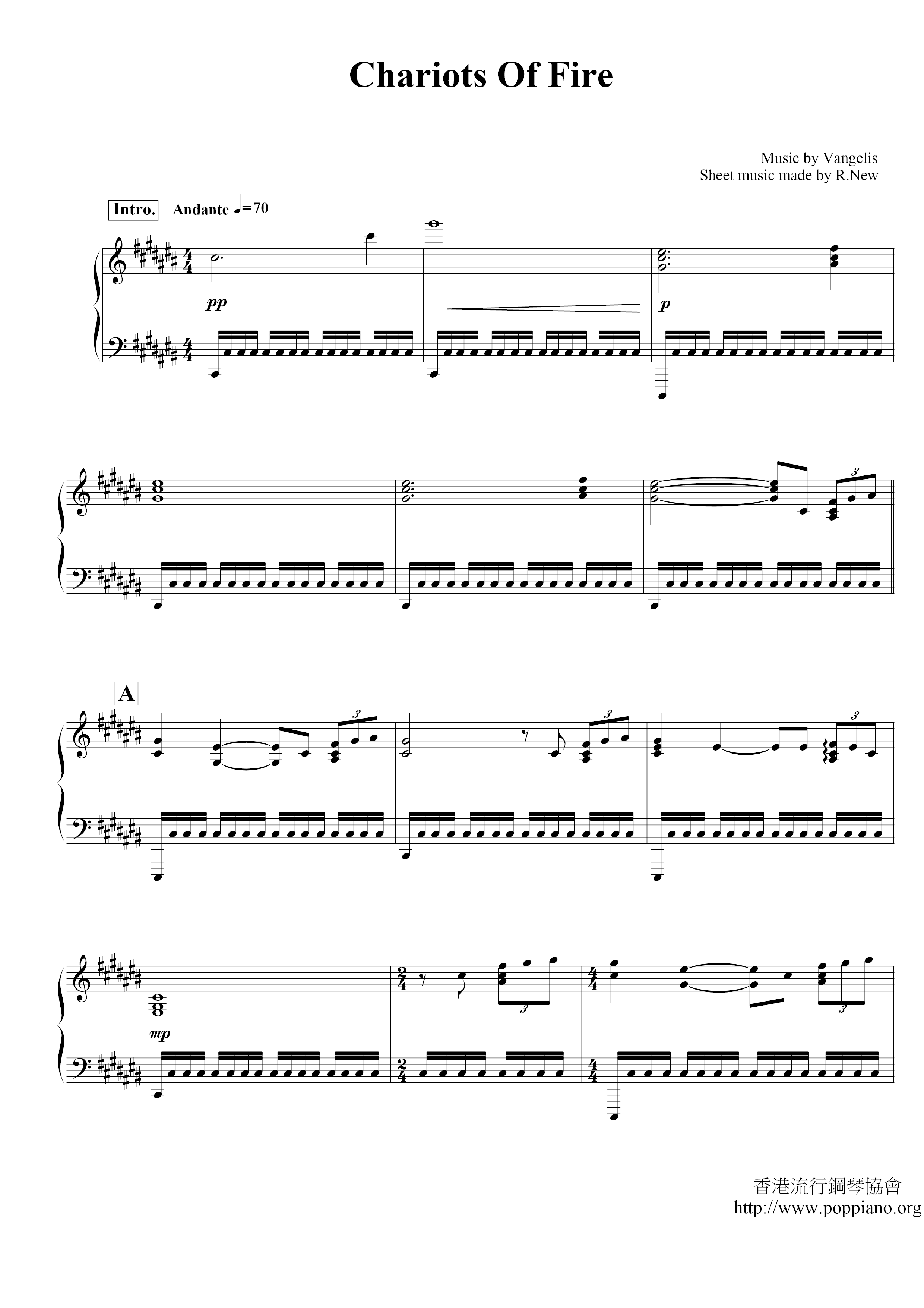 Chariots of fire piano cheap
