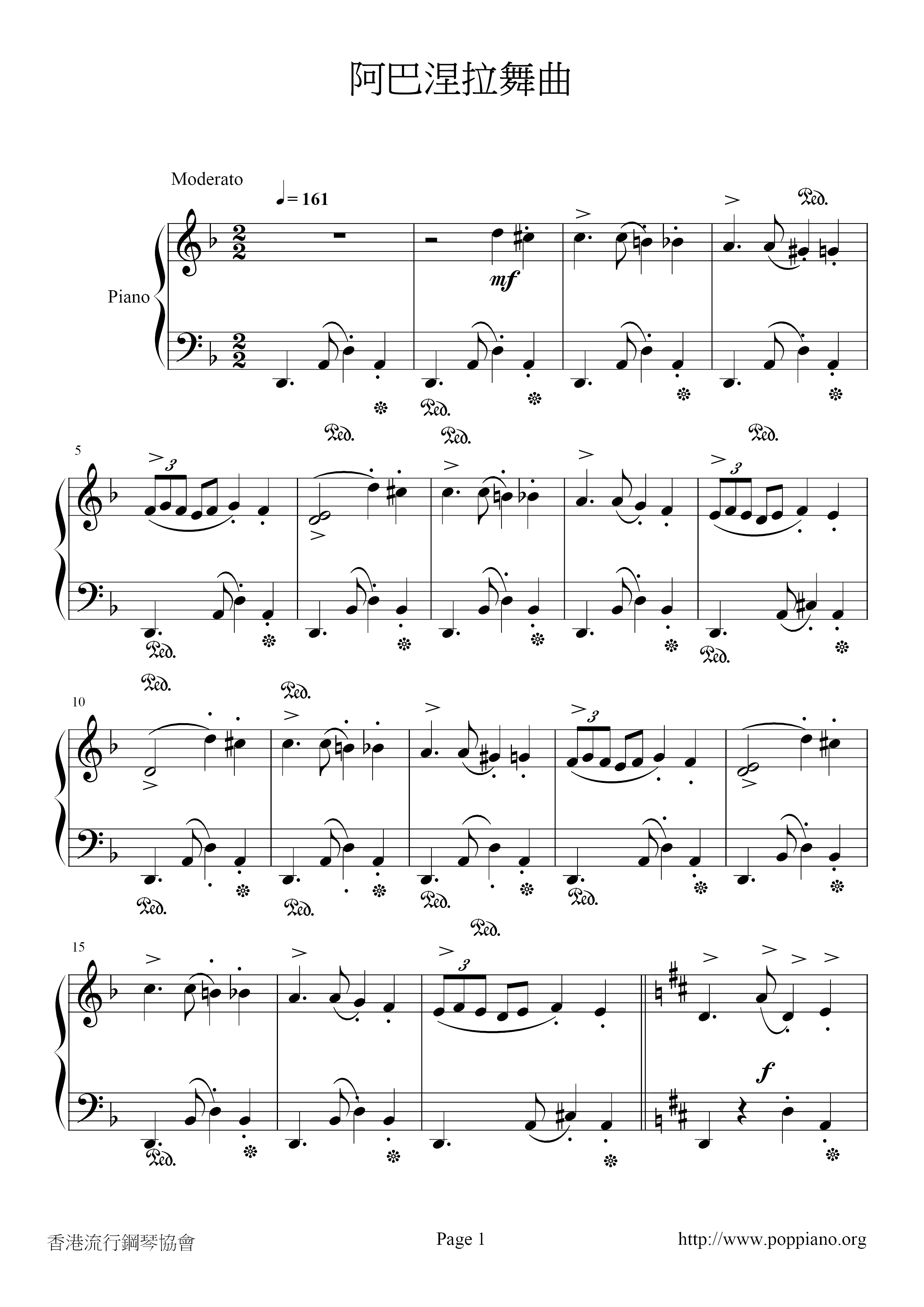 Carmen - Habanera Score