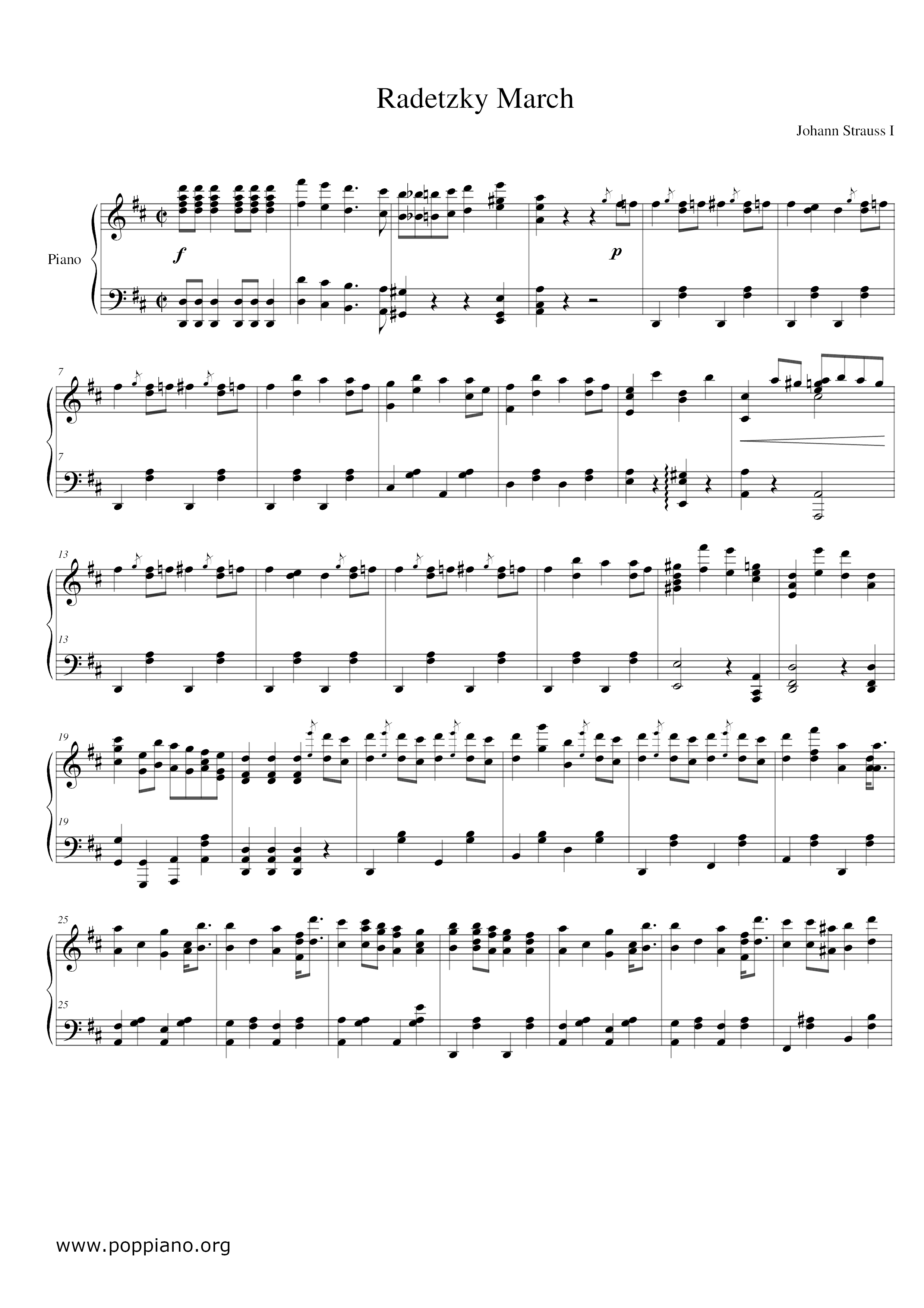 Radetzky-Marsch,Op. 228琴谱