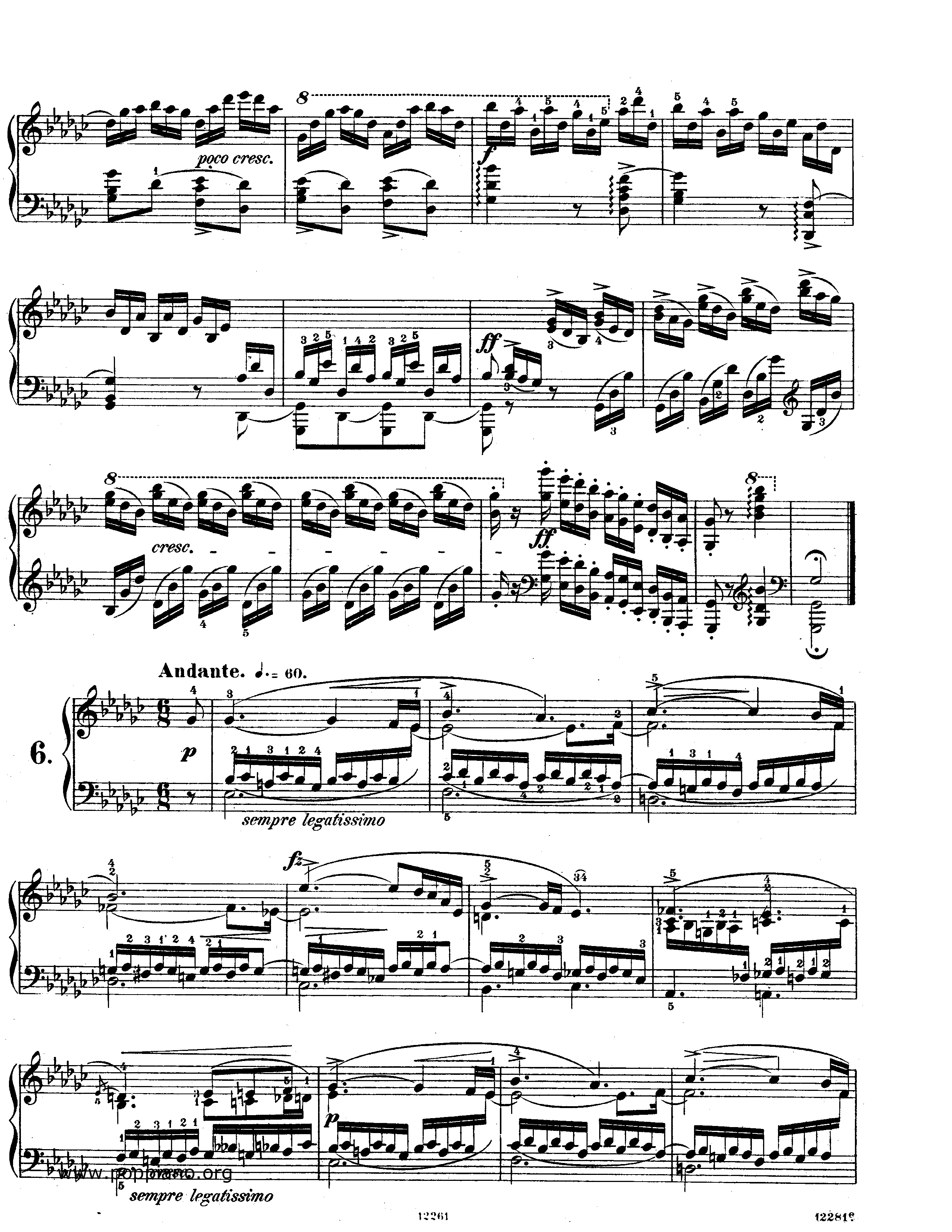 Etude Op 10 N.6 E-flat Minor Score