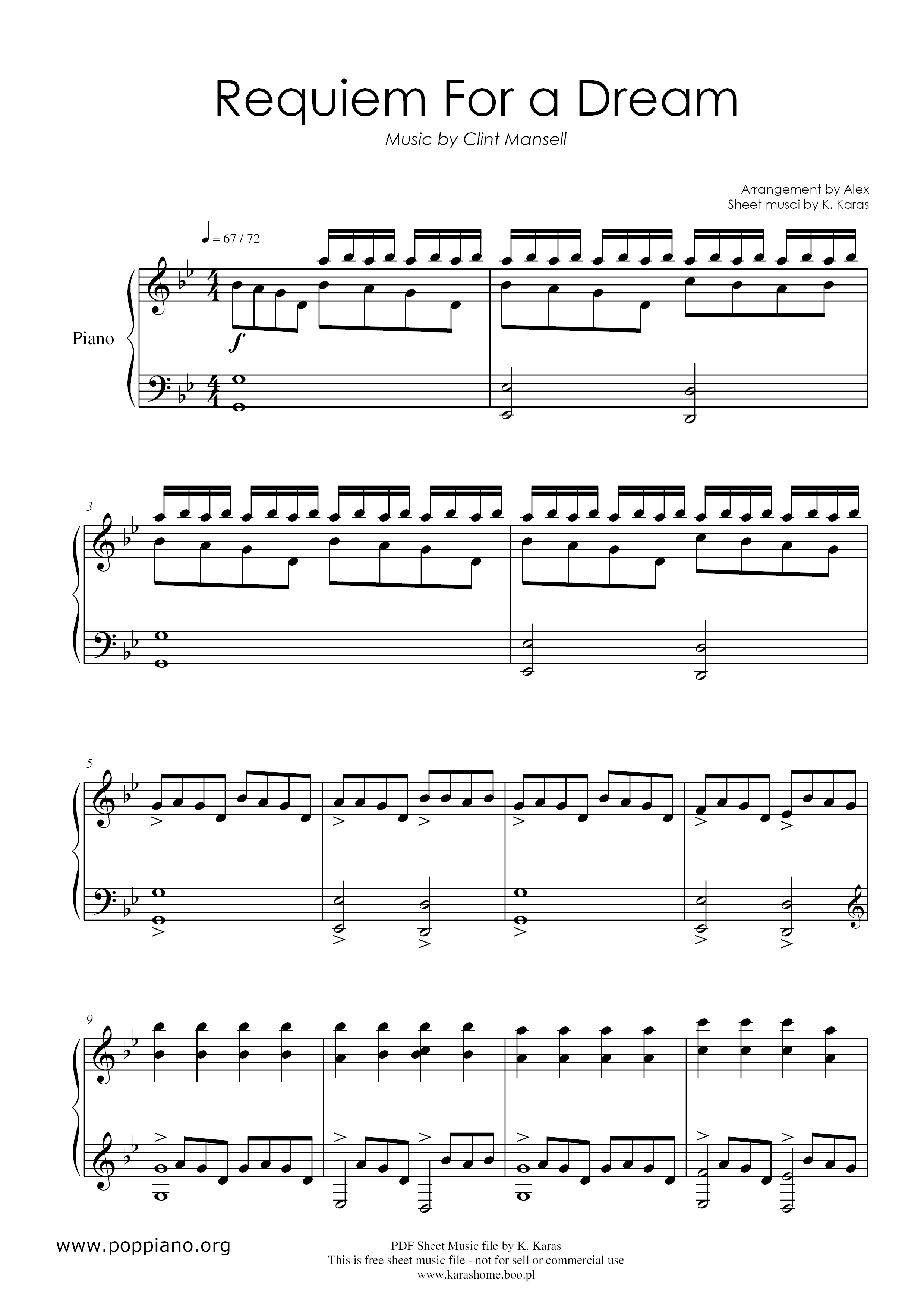 Reque Ium For A Dream Score