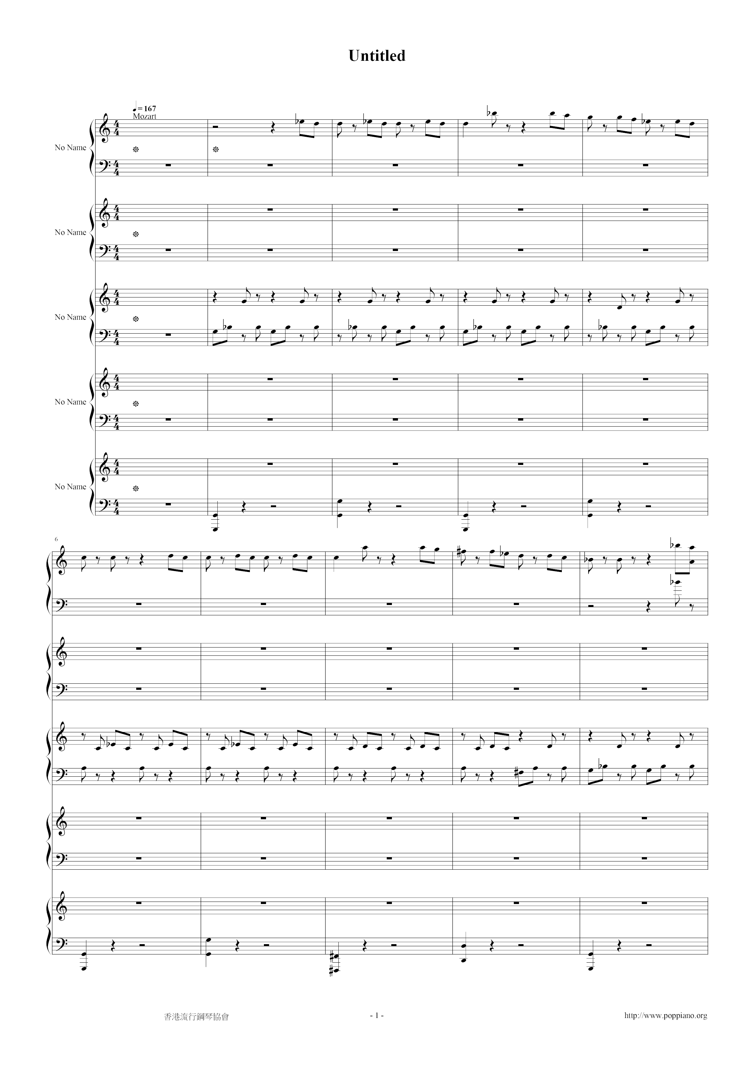 Symphony No. 40琴谱