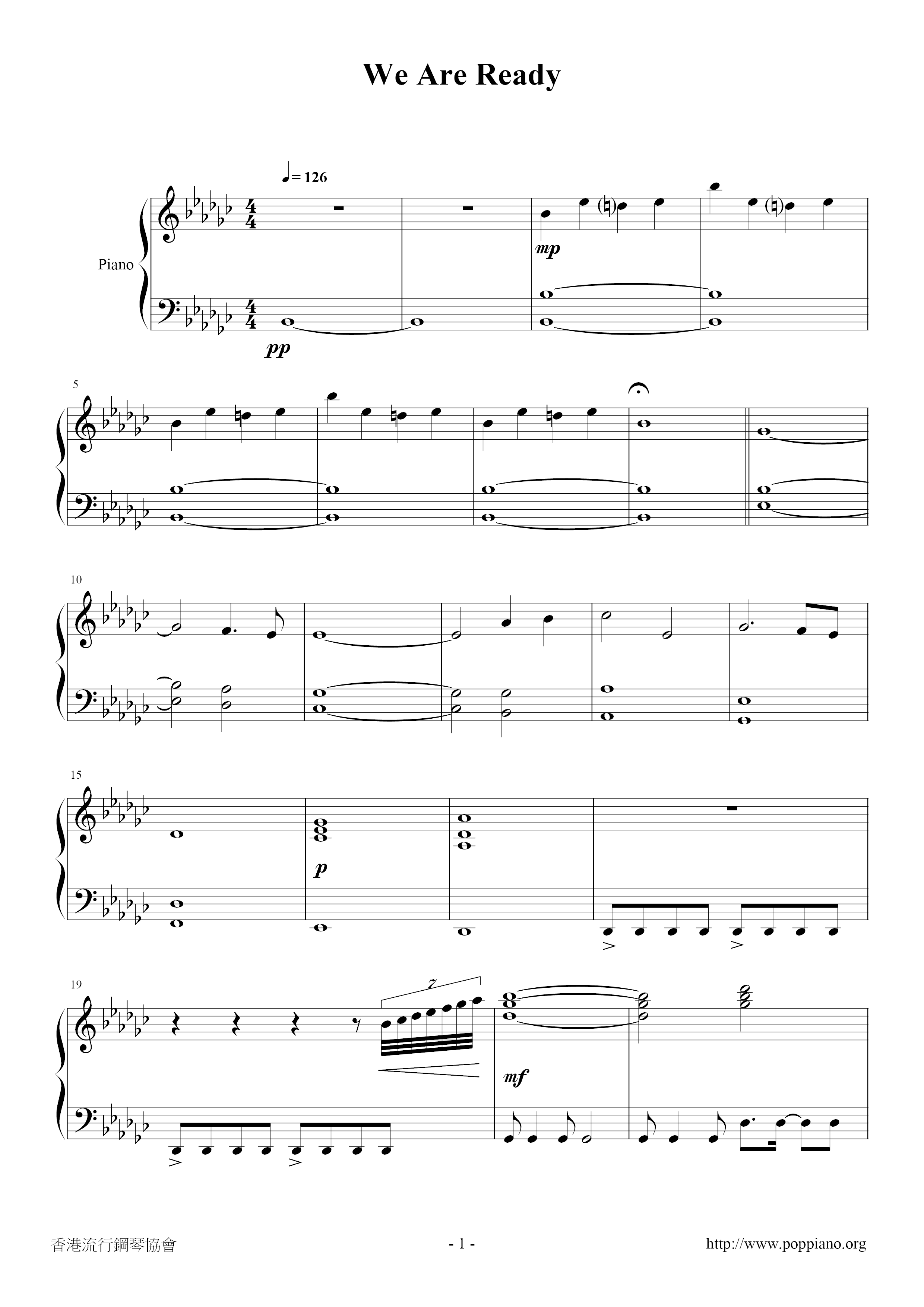 北京奧運會主題曲ピアノ譜