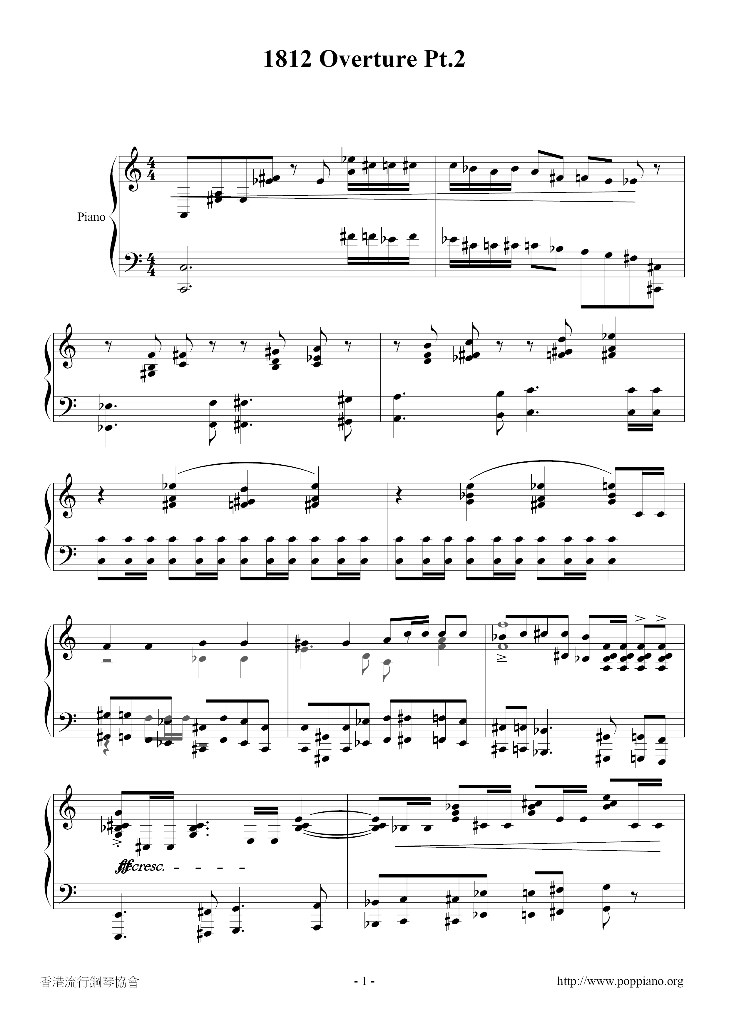 1812 overture pt.2琴谱