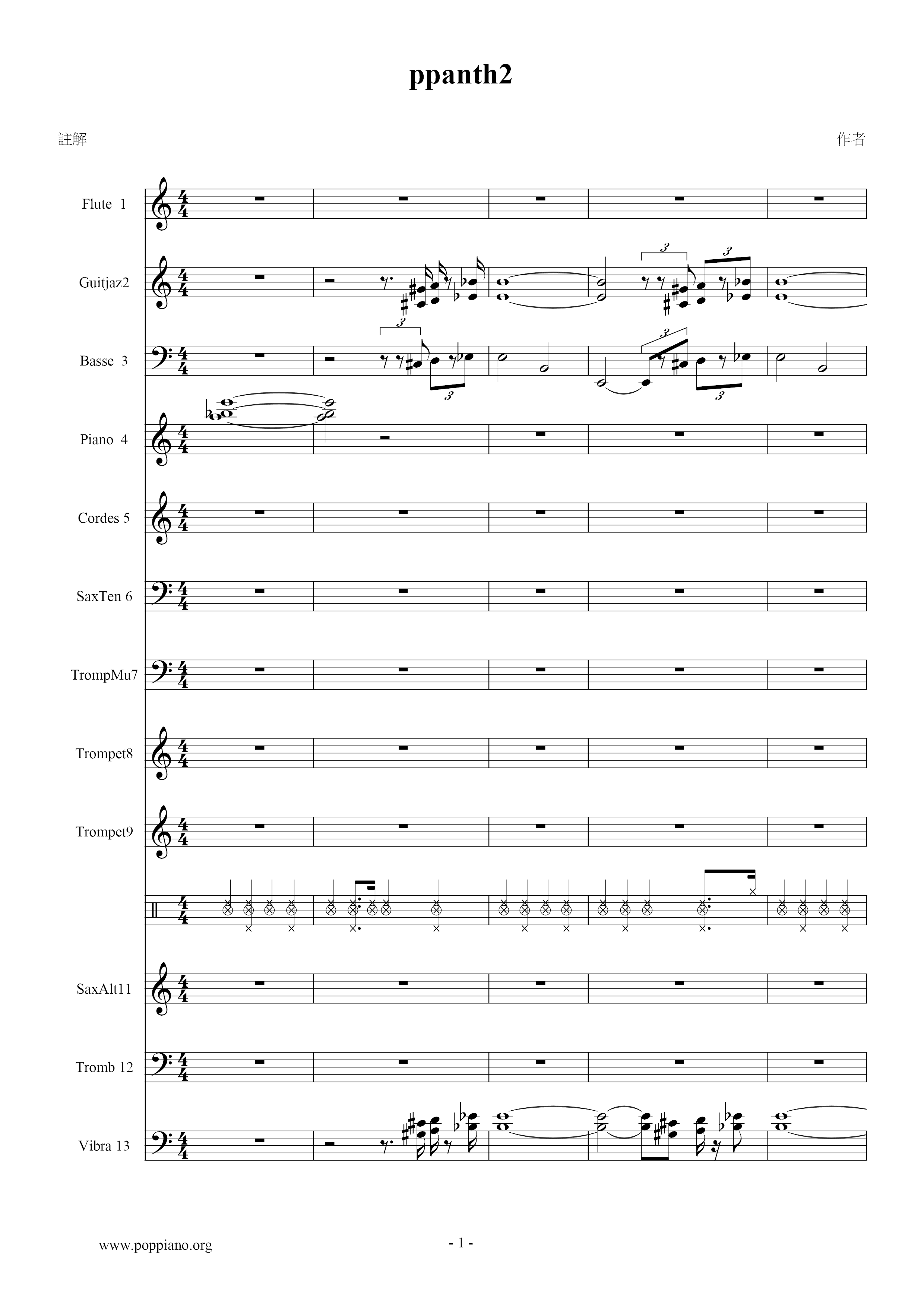 The Pink Panther Theme Score