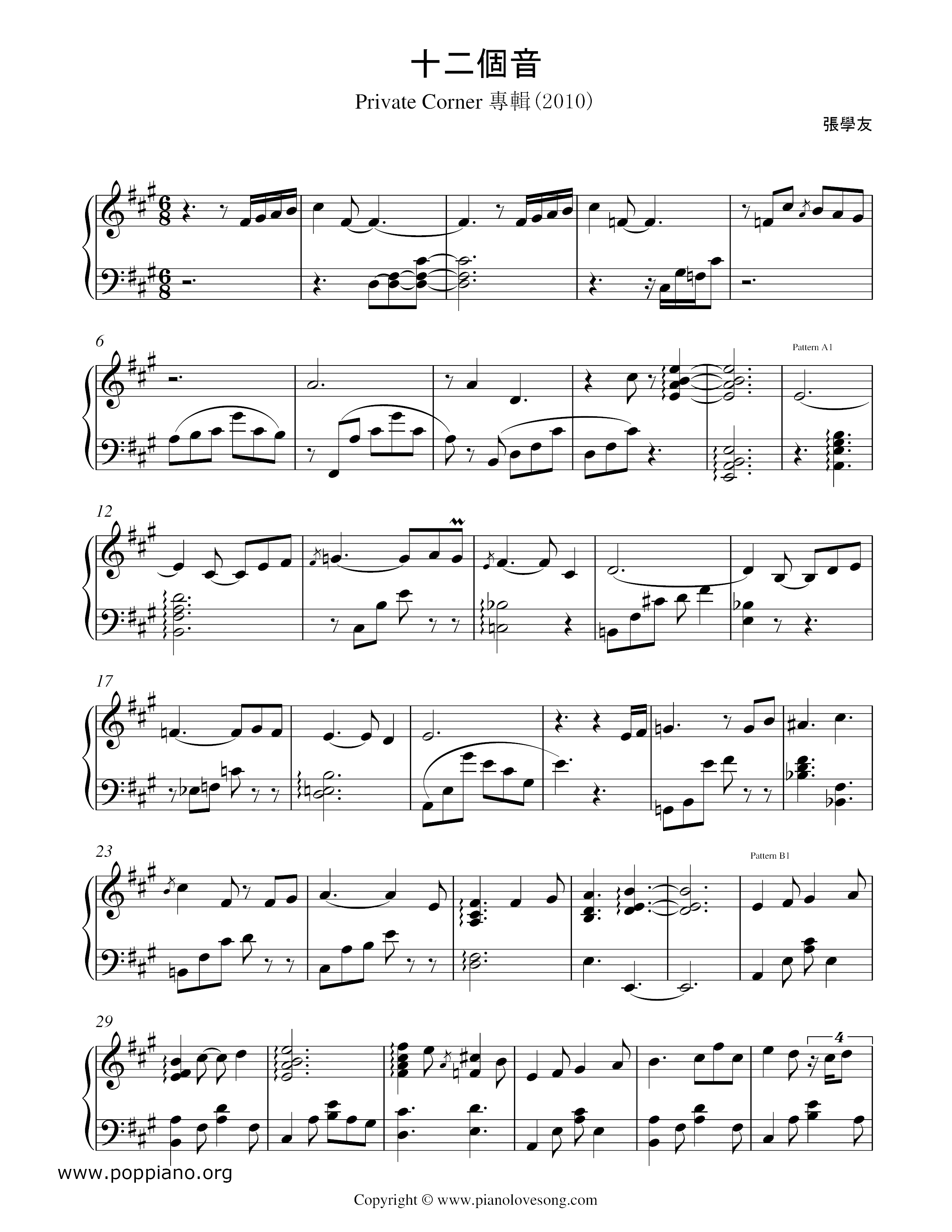 Twelve Tones Score