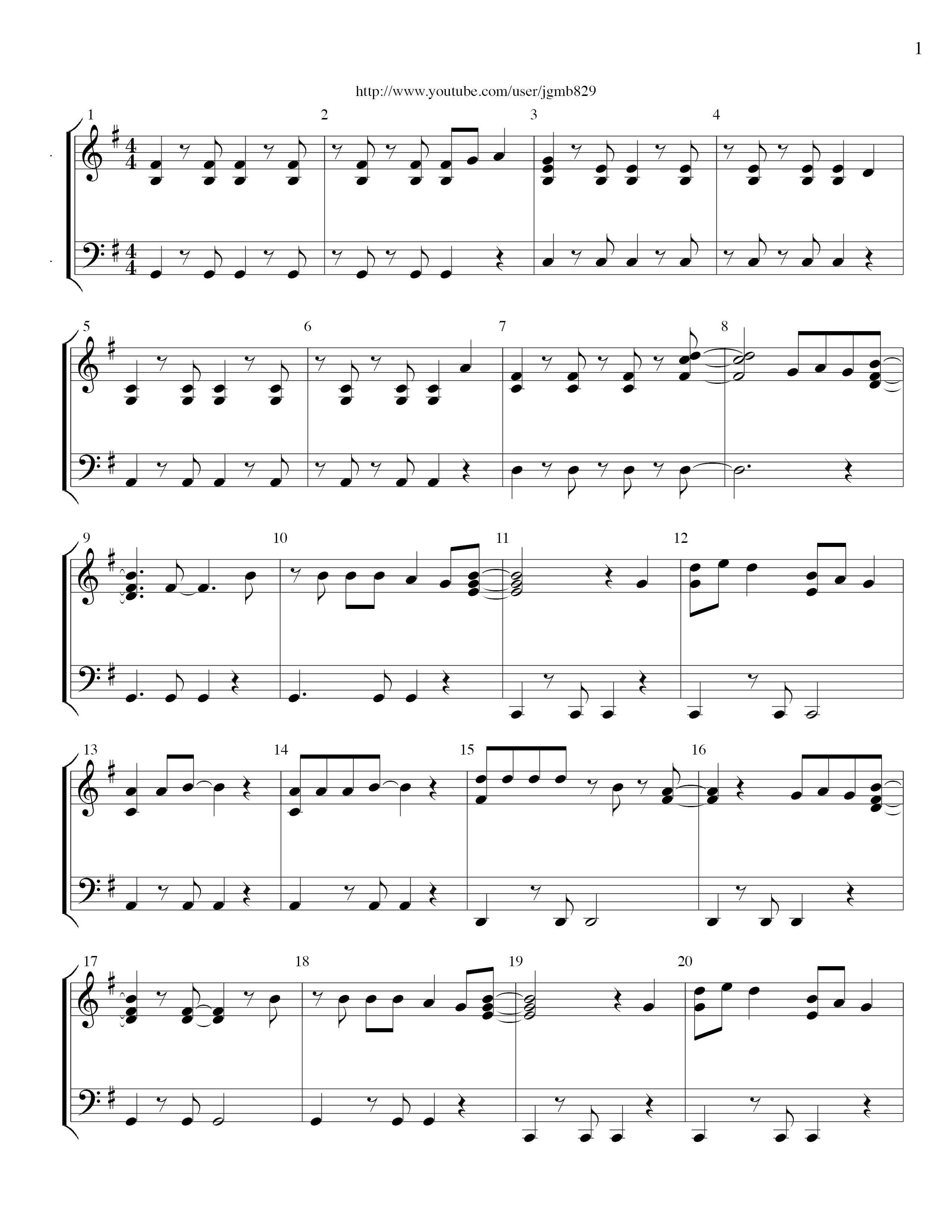 Heartstrings - Opening Song Score