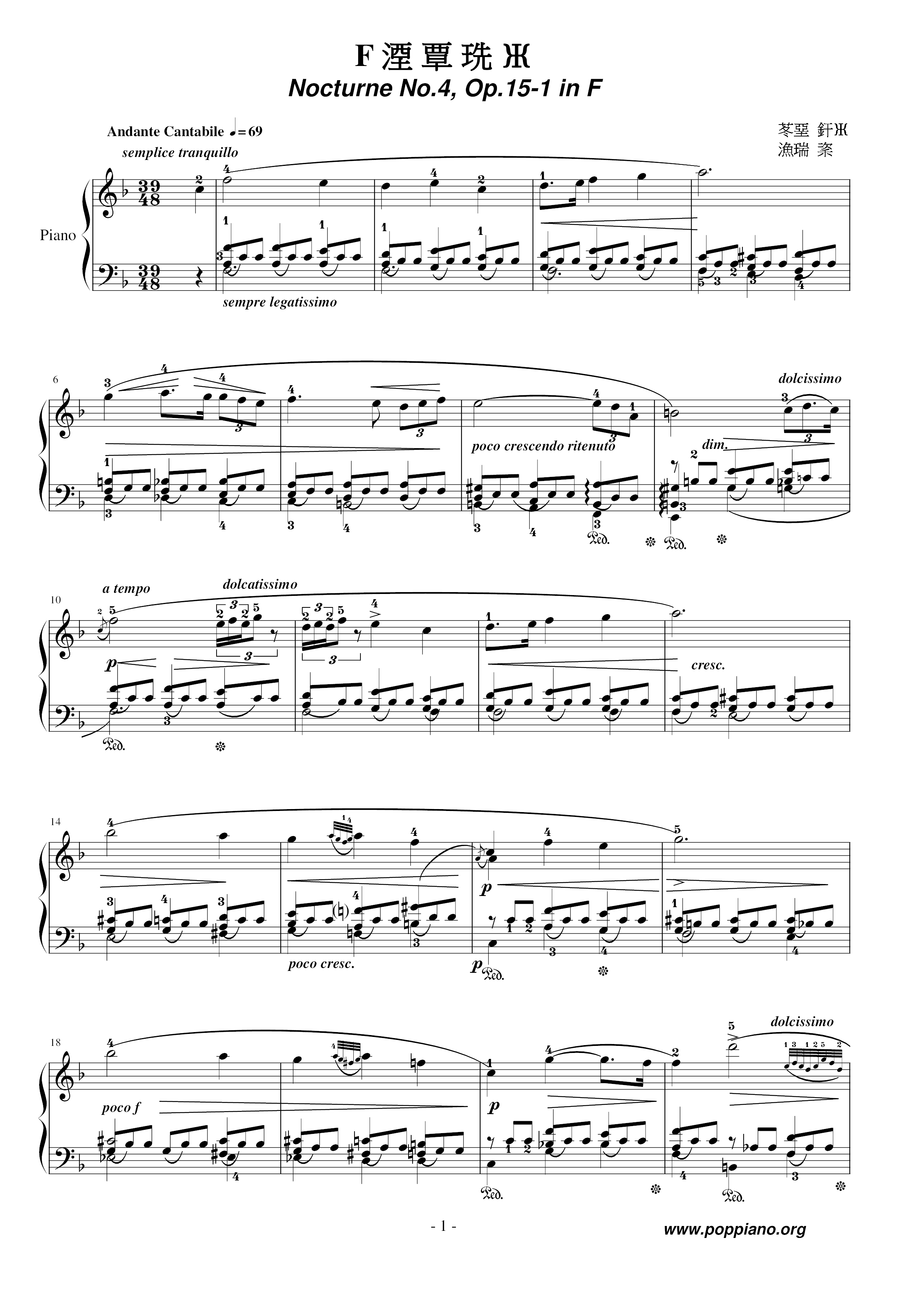 Nocturne No. 04 Score