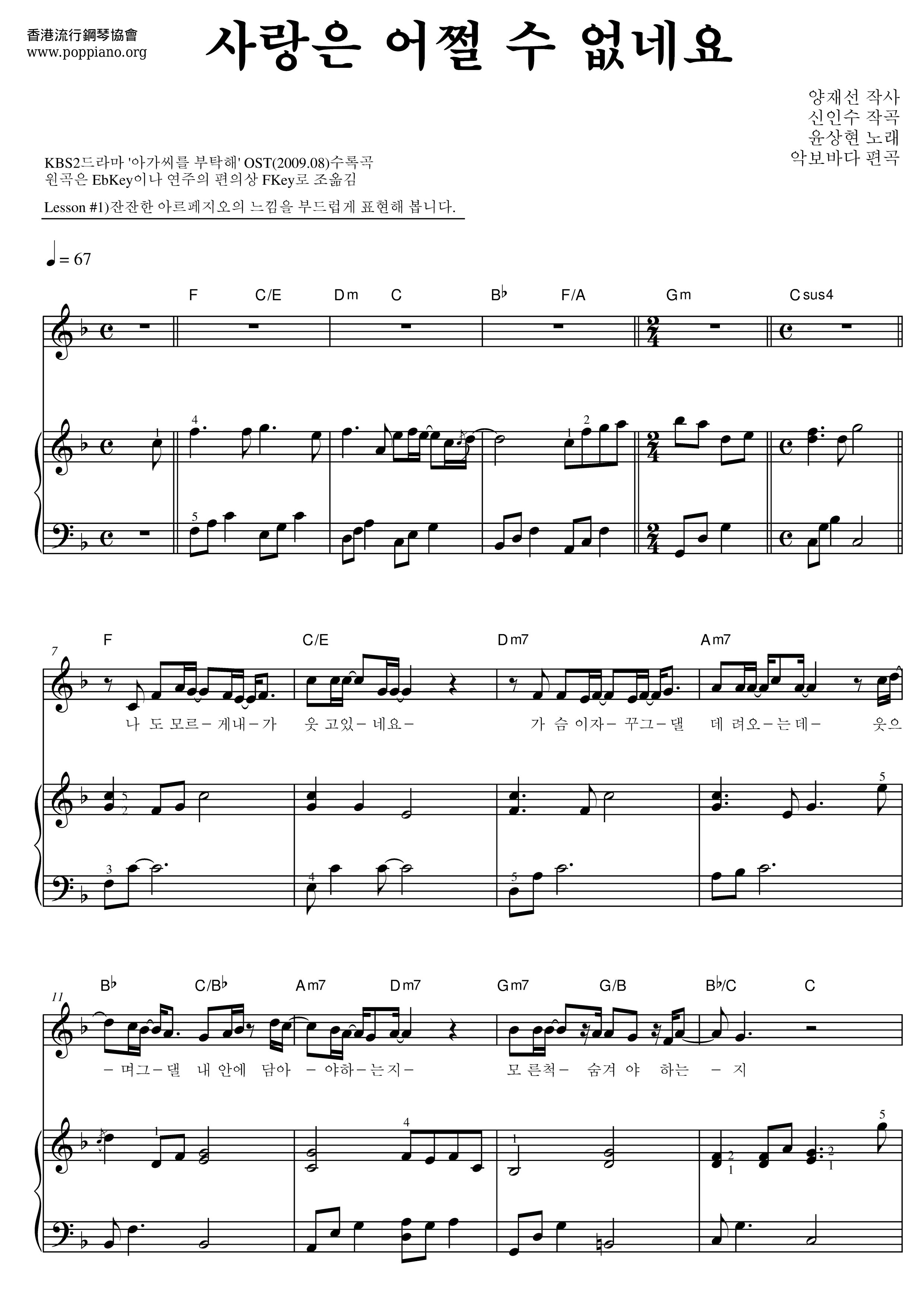 My Fair Lady-Helpless Love Score