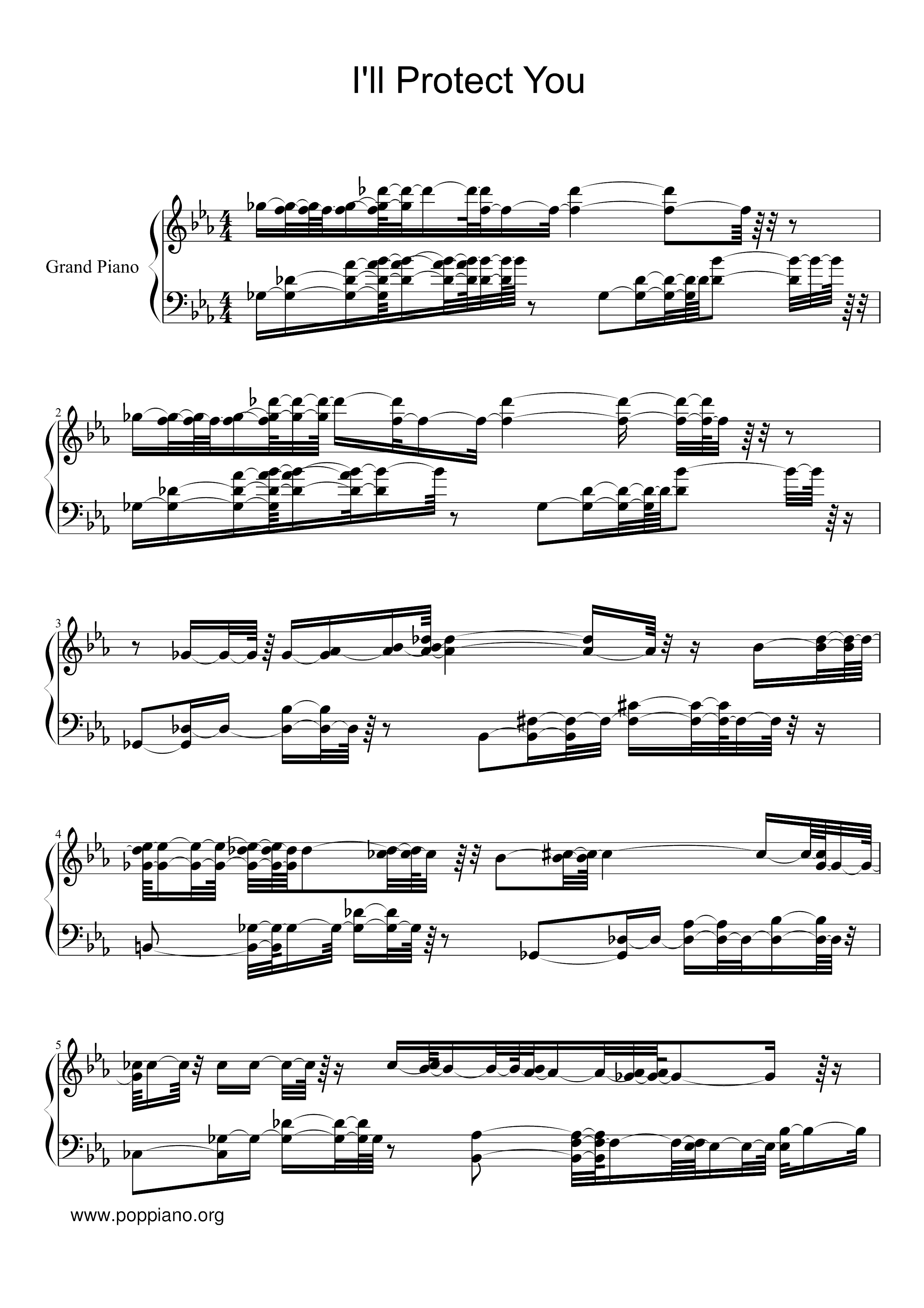 I'll Protect You (Guard Boss OST) Score