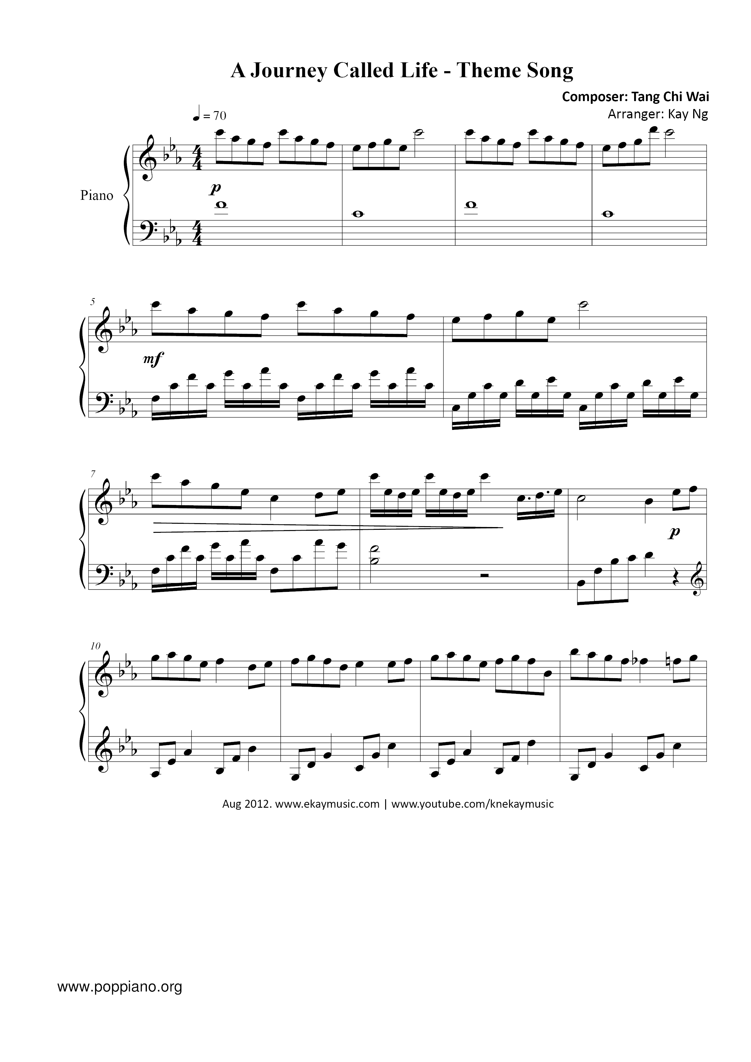 Short Story (Golden Stone Theme Song) Score