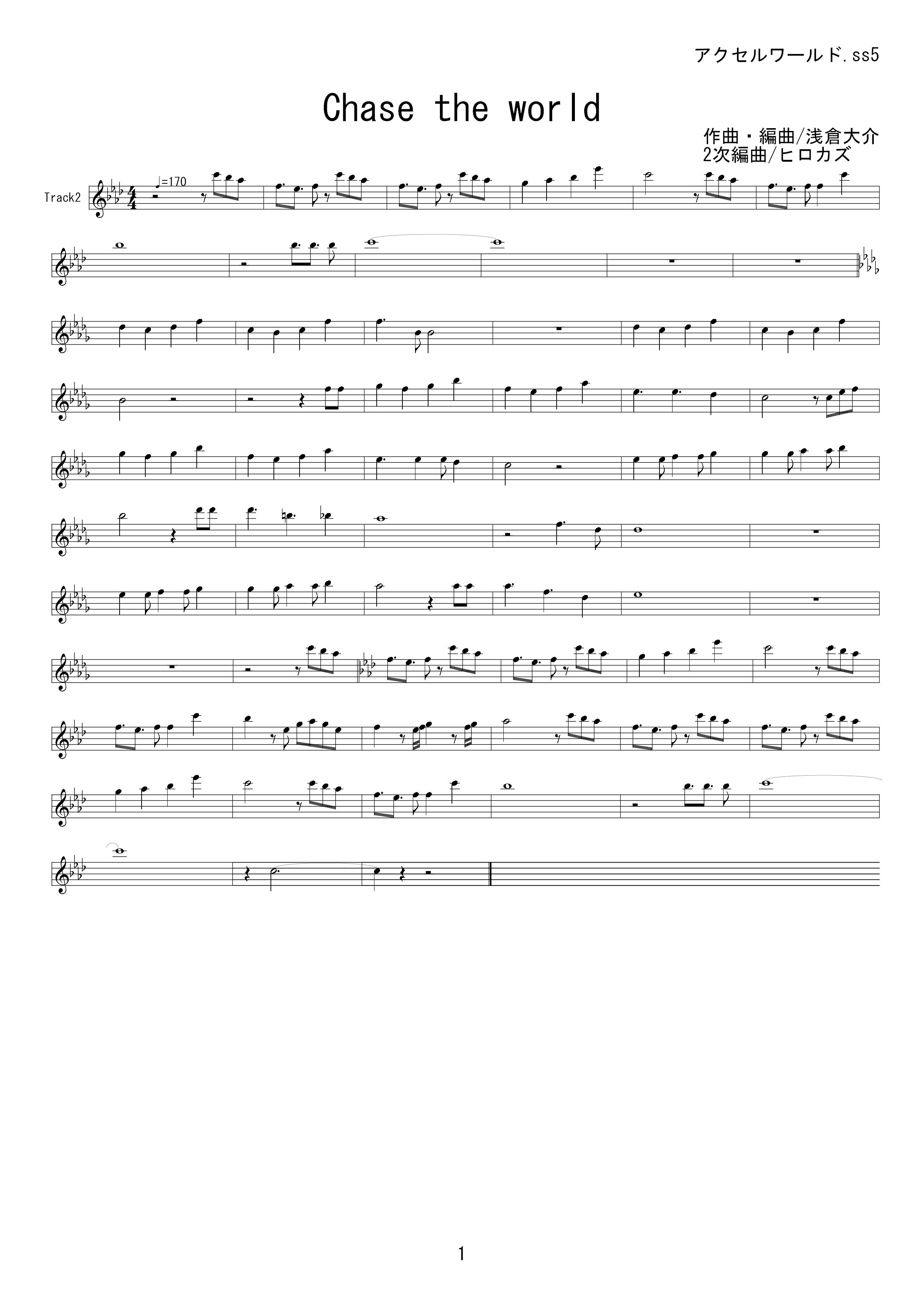 Accel World OP1 Score