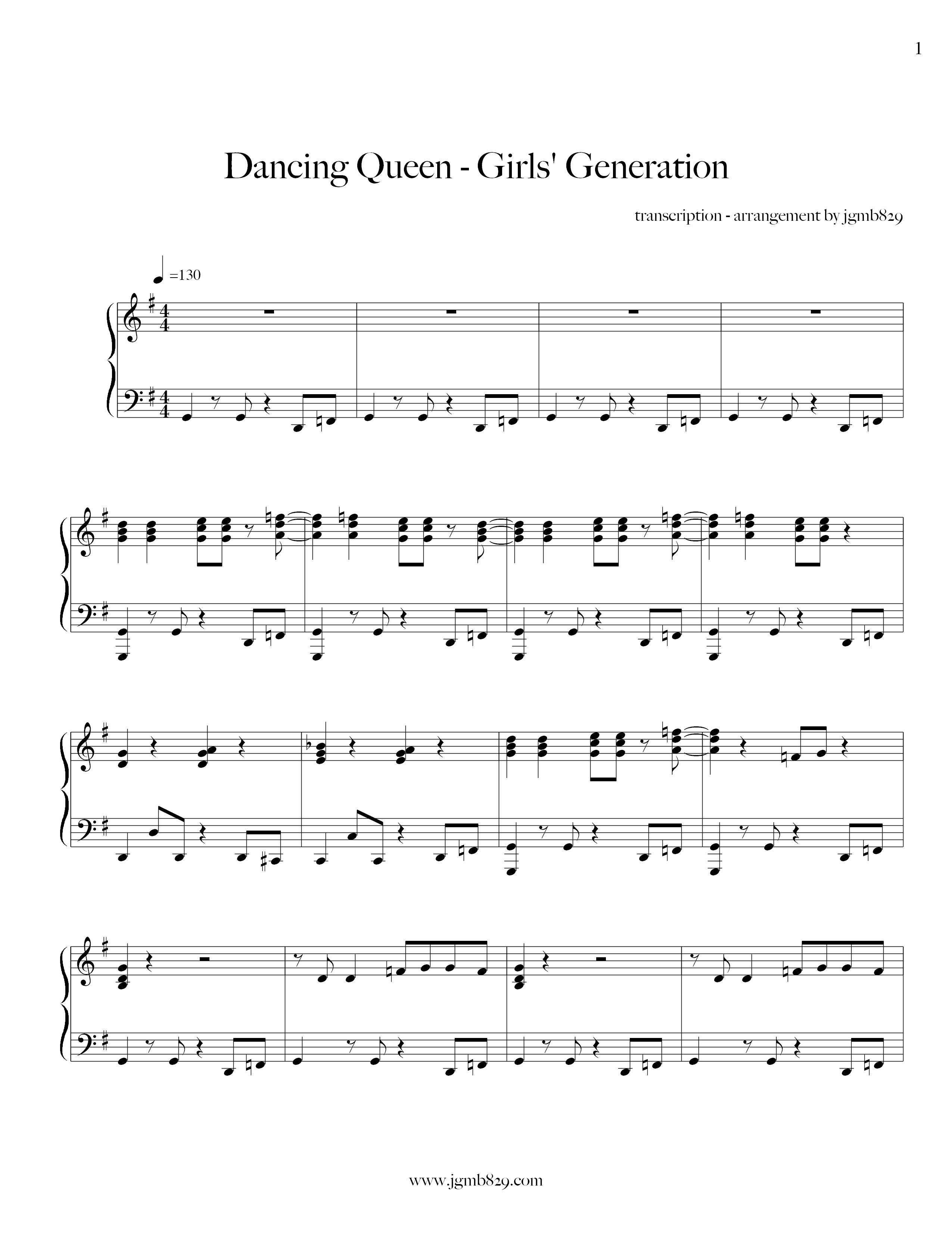 Dancing Queen Score