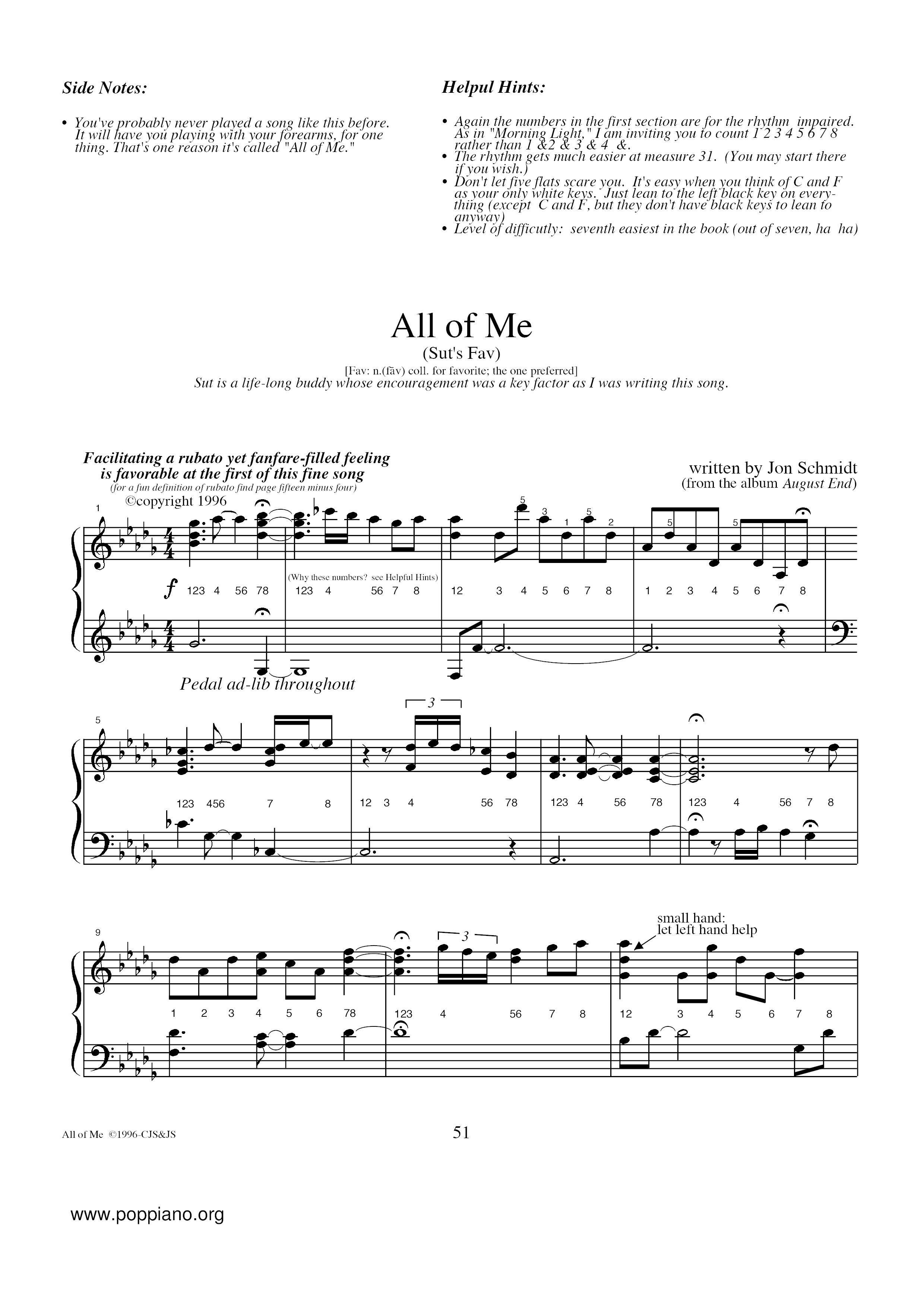 ☆ All of Me ( 楽譜) - PDF無料ピアノ譜 gakufu | 香港ポップ