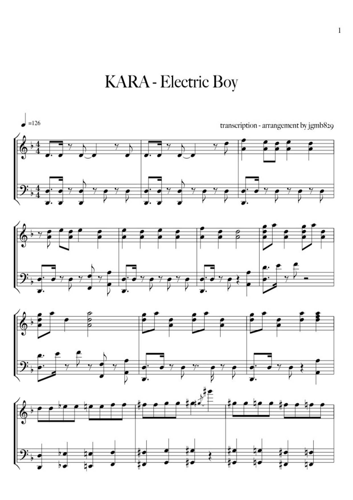 Electric Boy Score