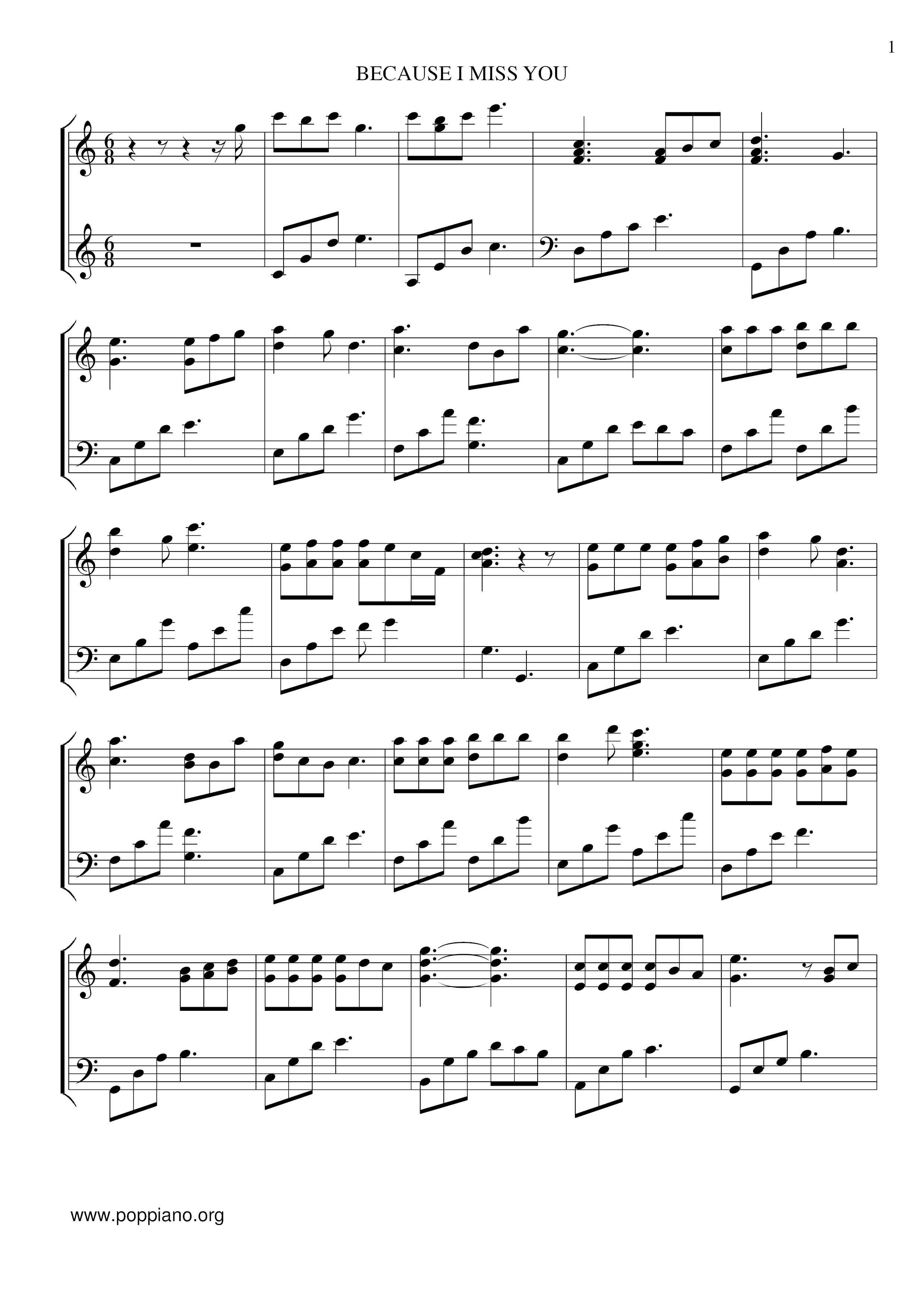 Heartstrings - 因為想念 Score