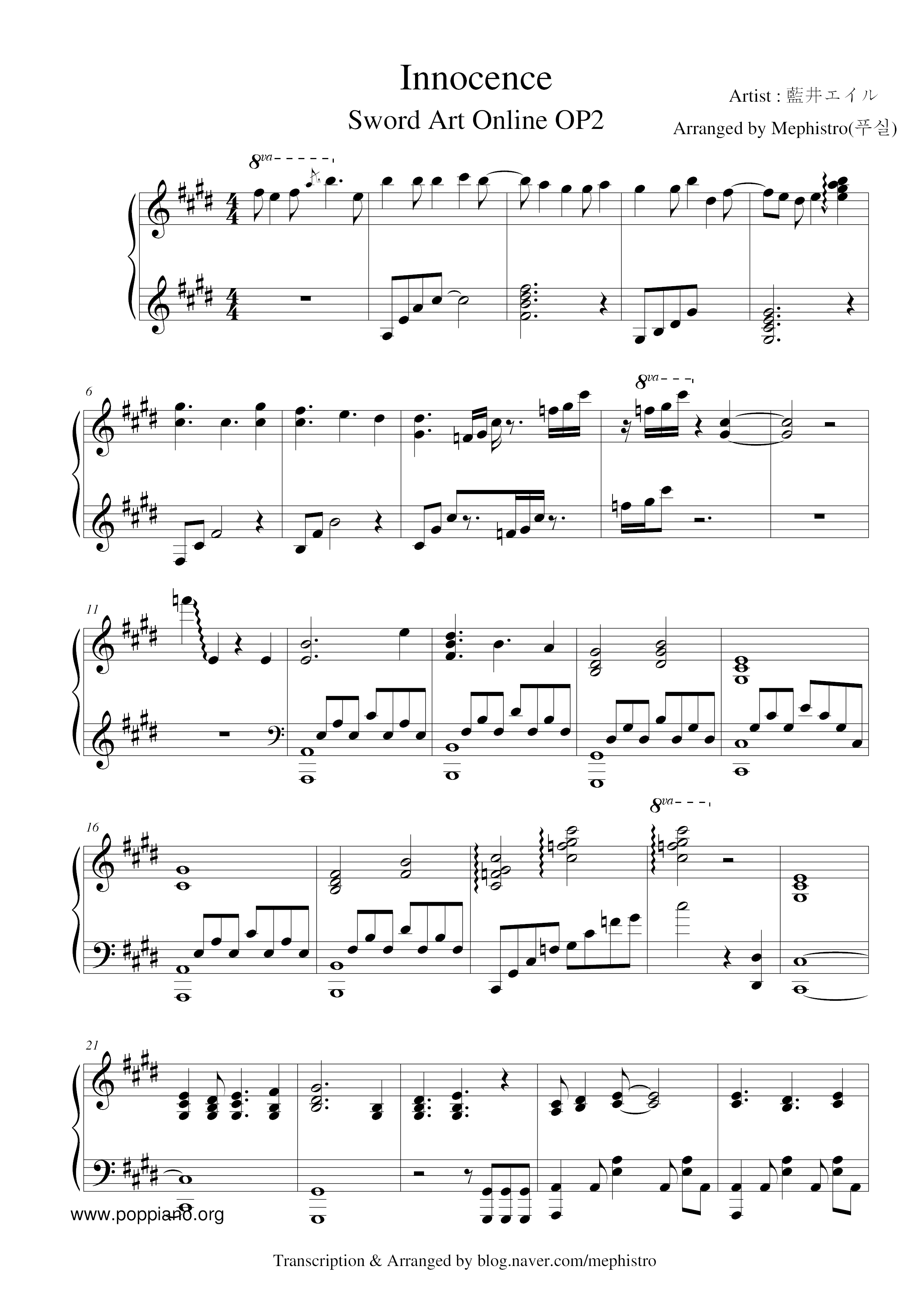 Sword Art Online - Innocence  Score