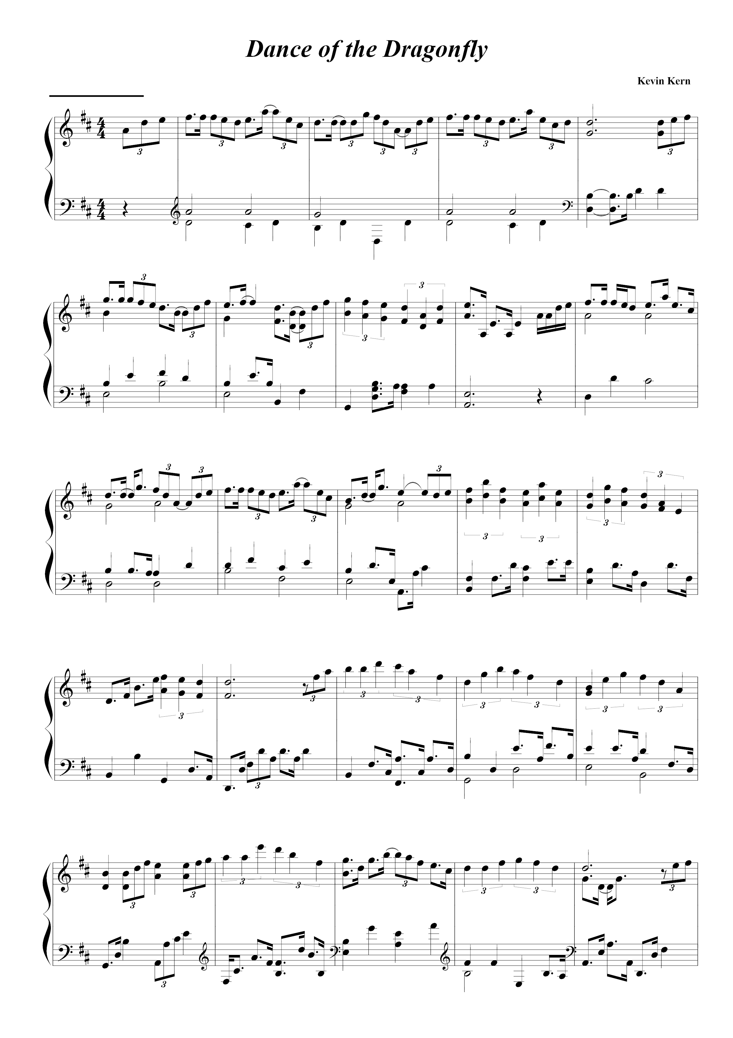 Dance Of The Dragonfly Score