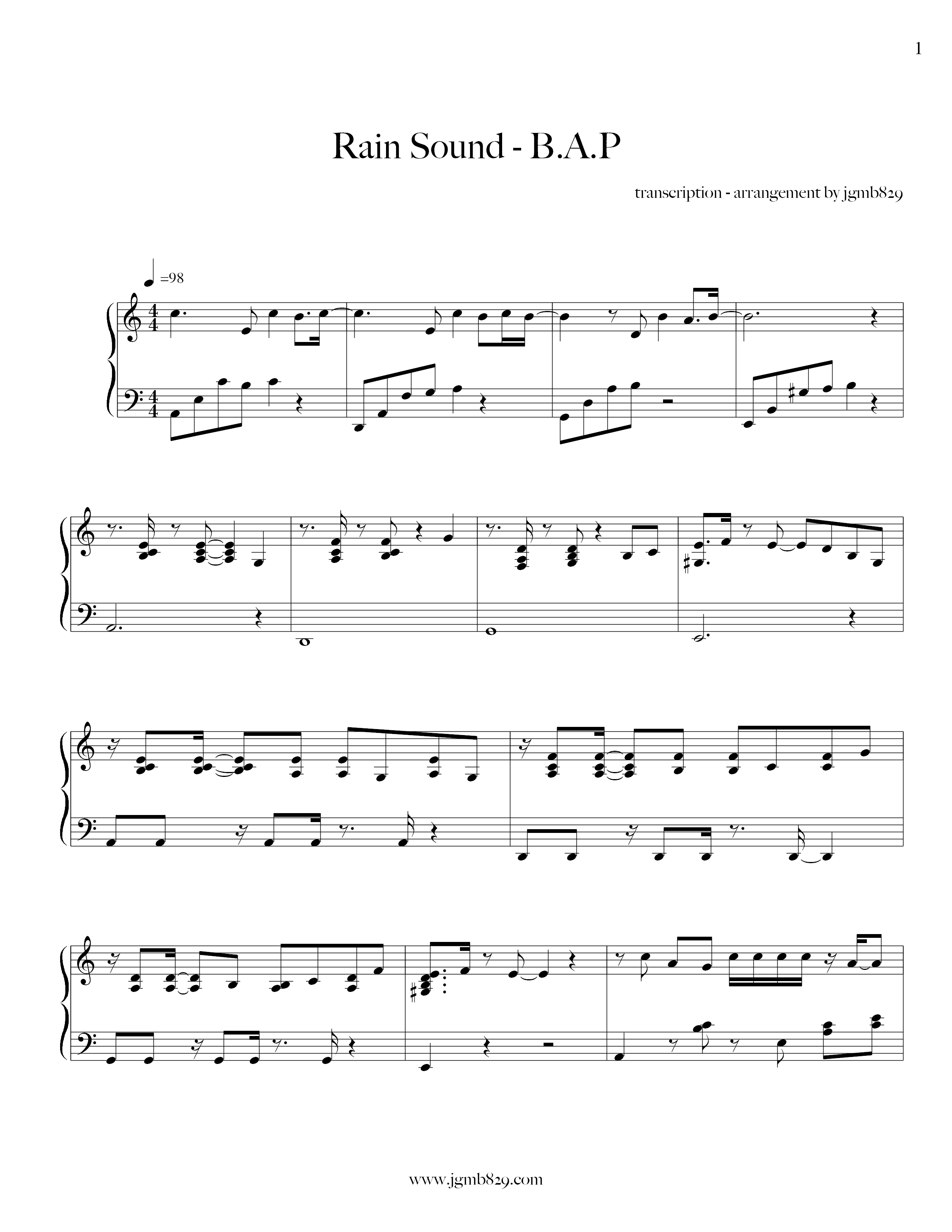 BAP-Rain Sound Score