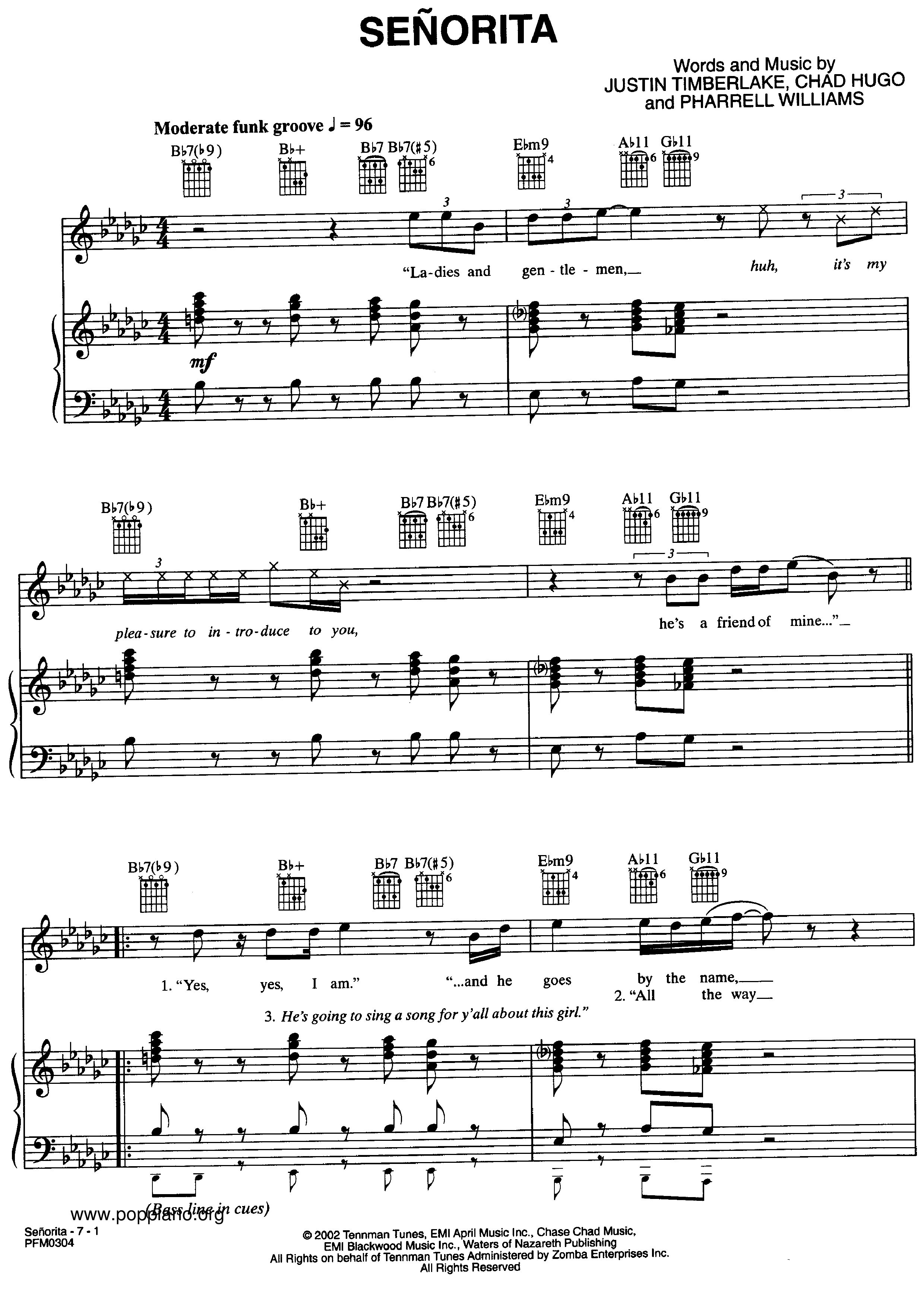 Senorita琴譜