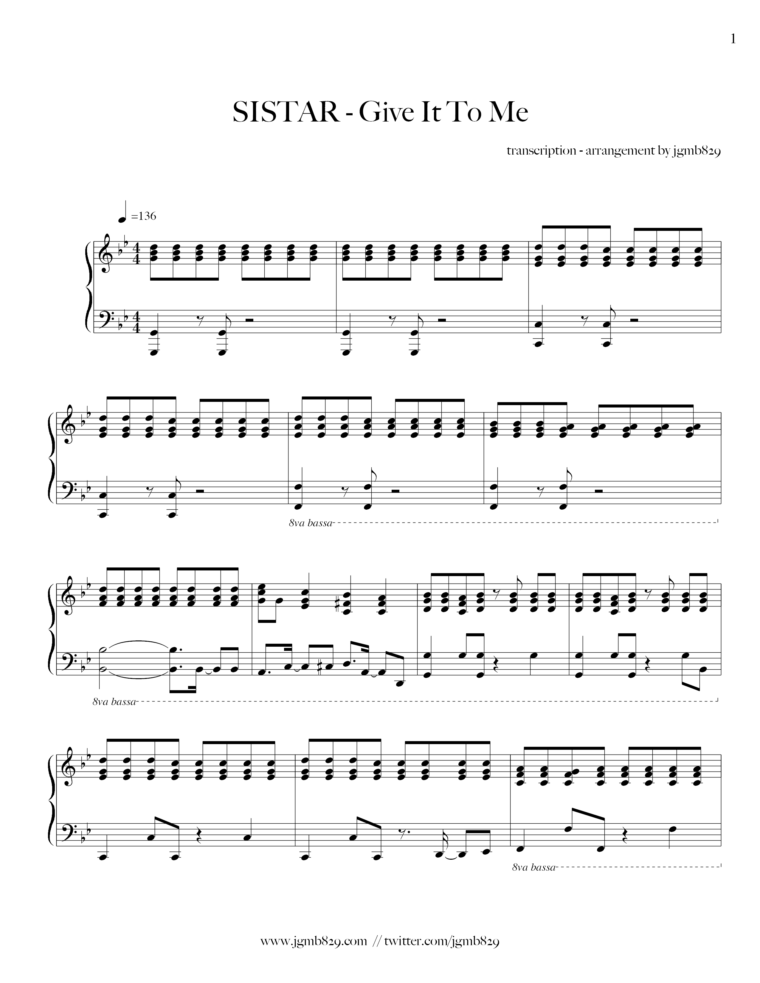 Give It To Me Score