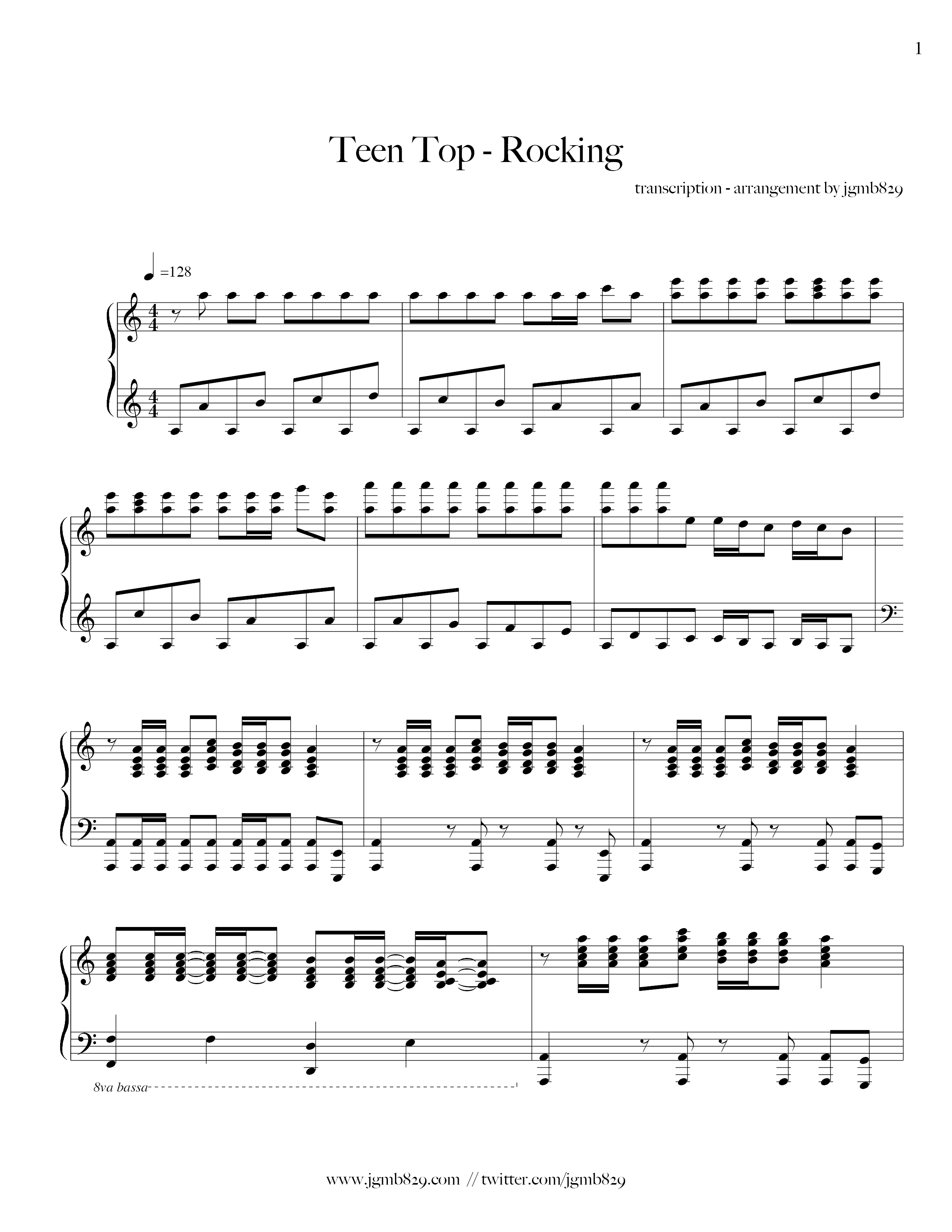 Rockingピアノ譜