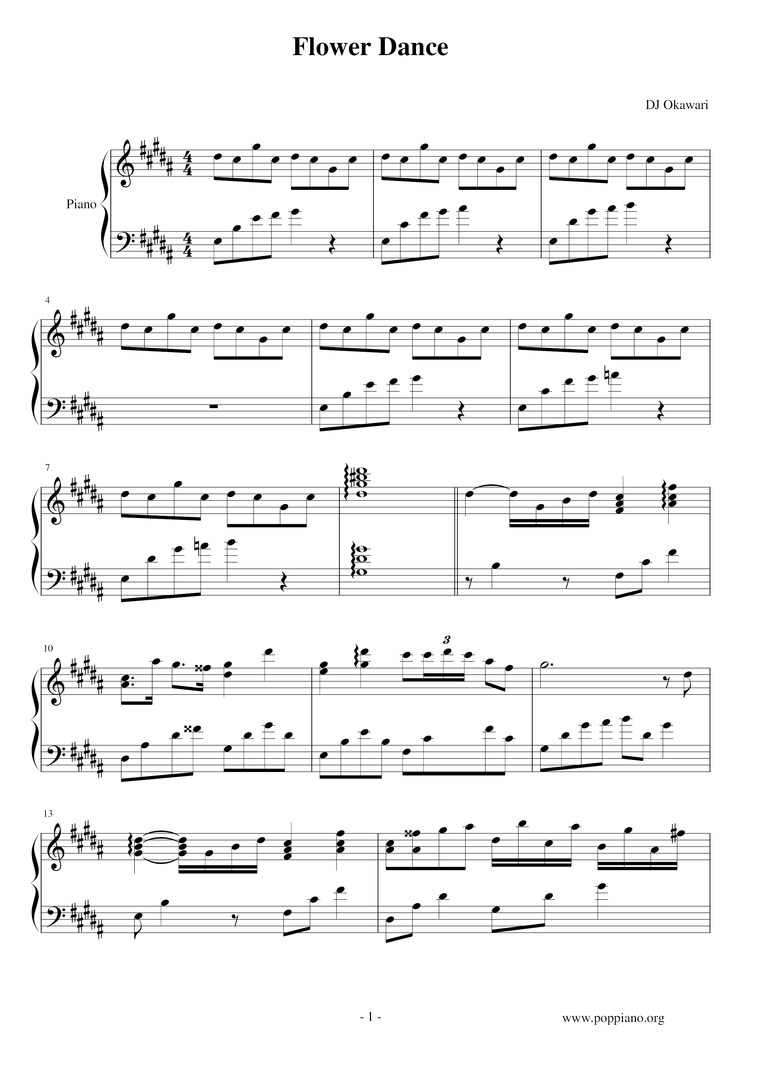 Flower Dance Score