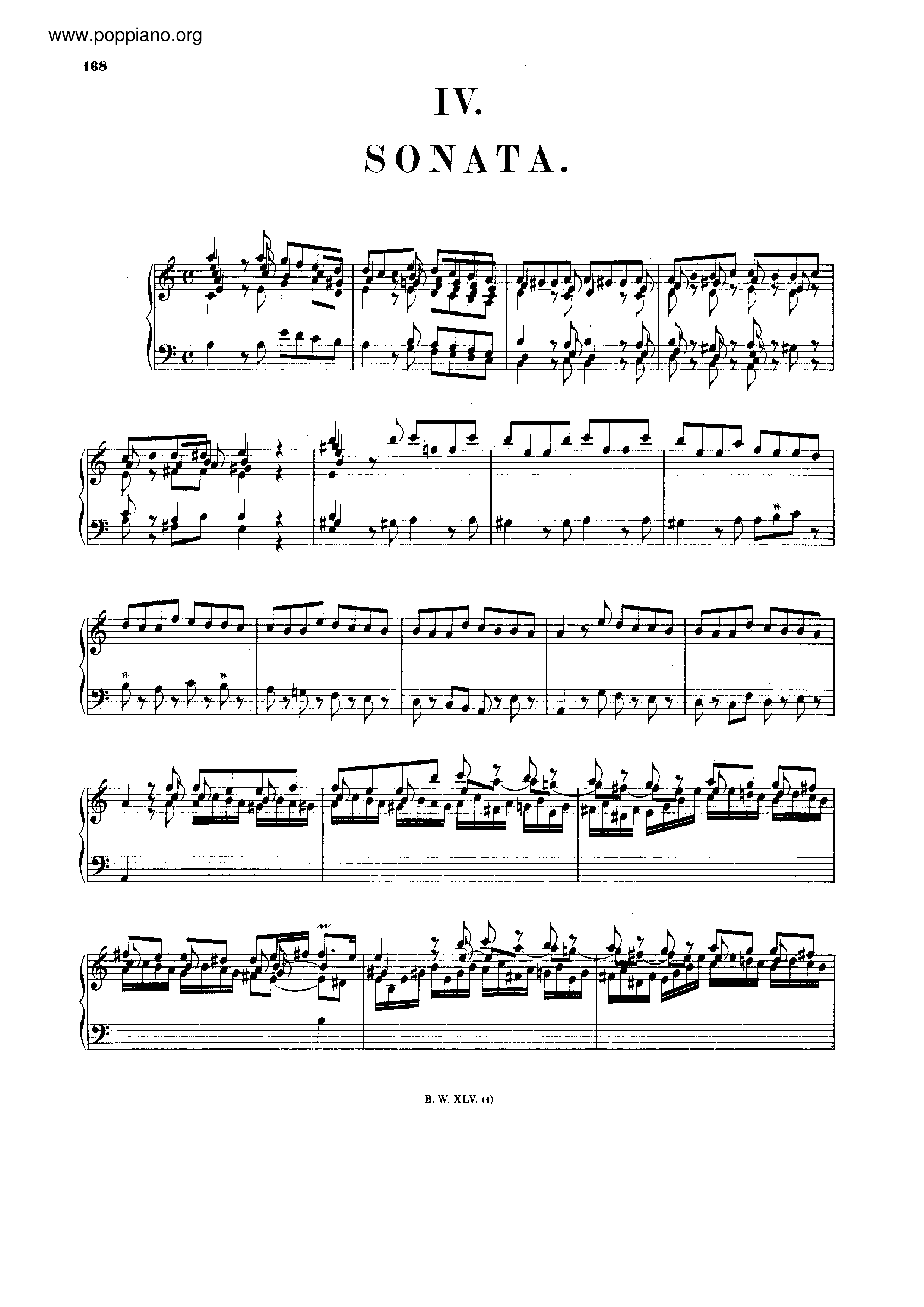 Sonata in A minor, BWV 967 Score