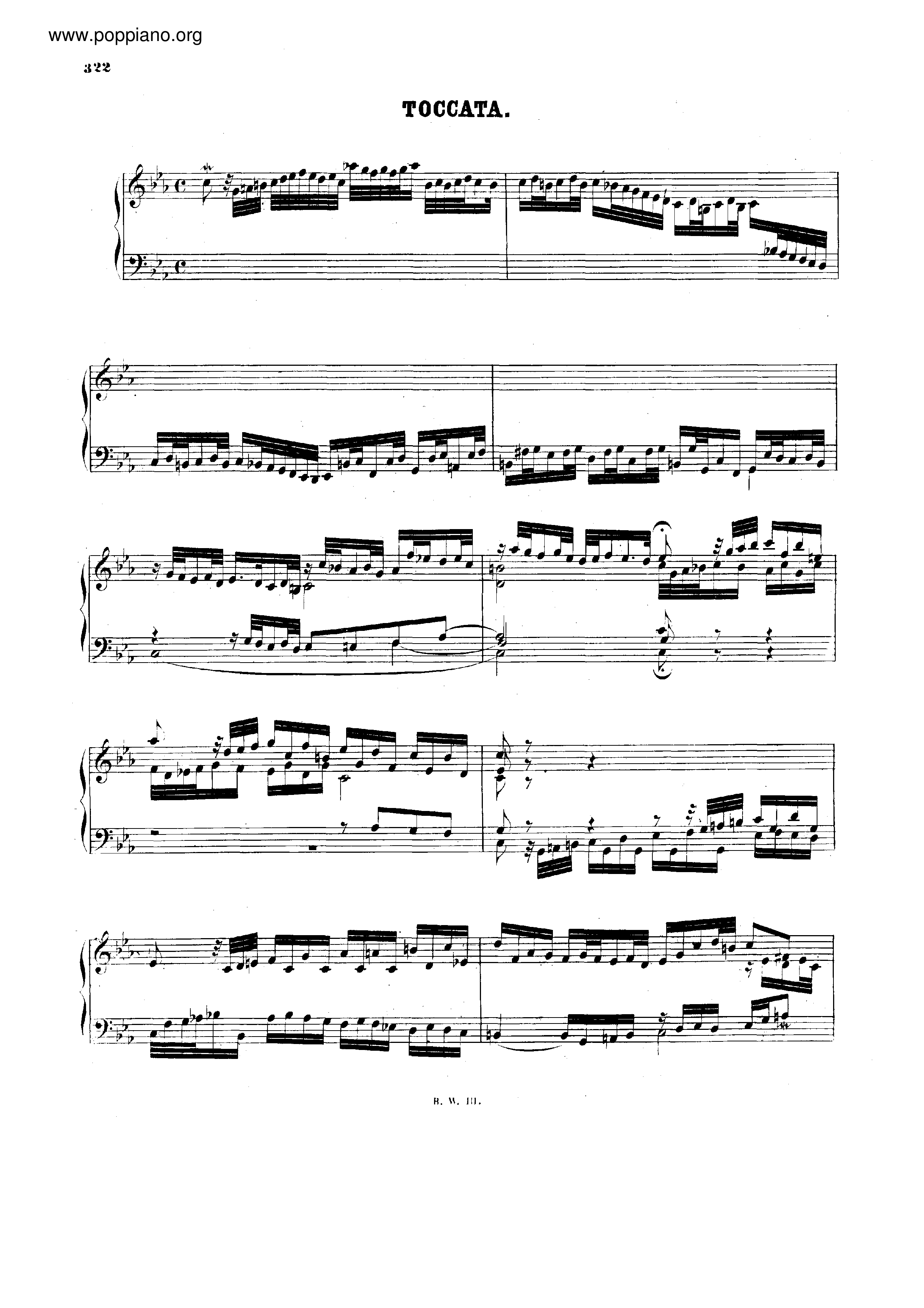 Toccata in c minor, BWV 911 Score