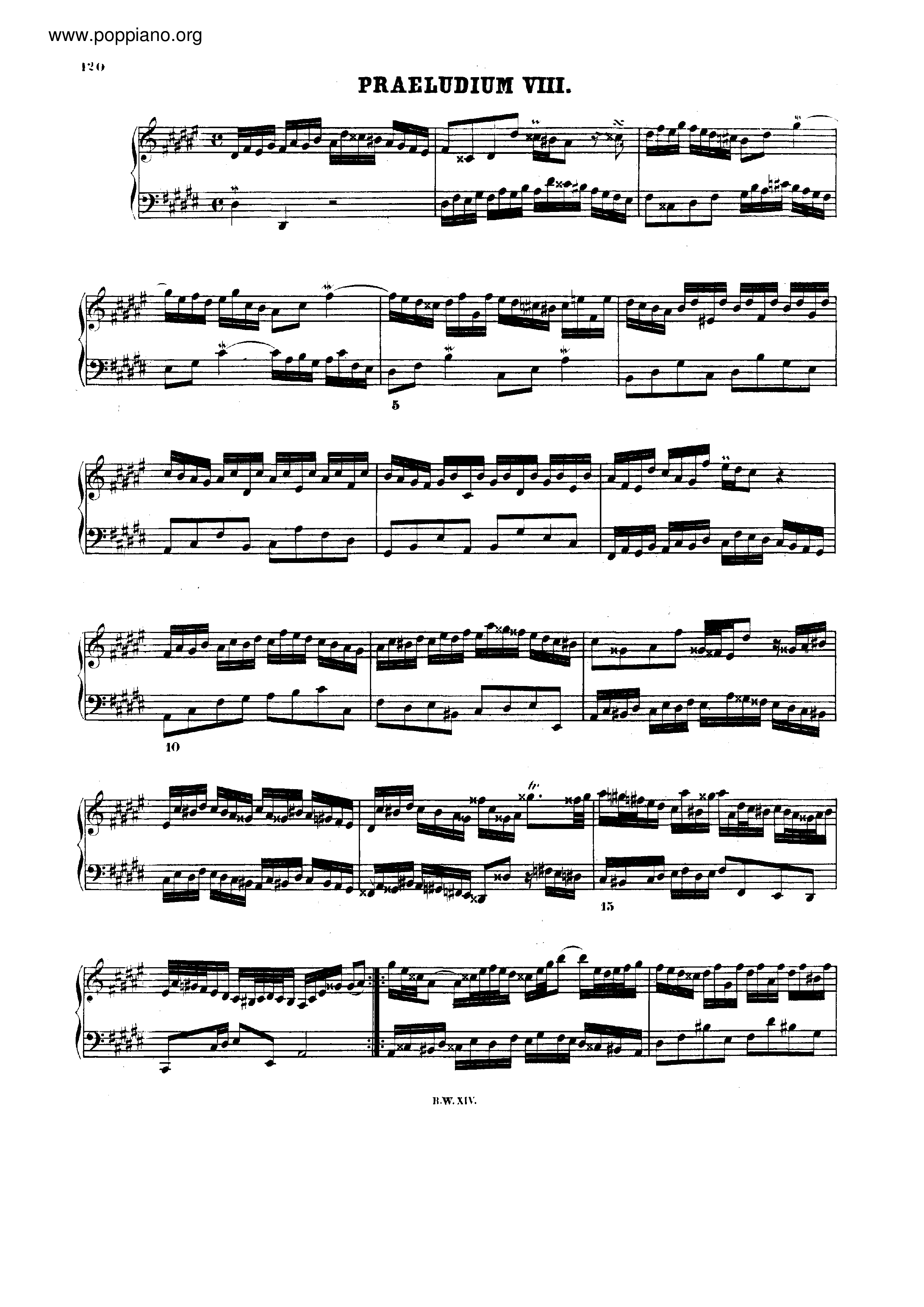 Prelude and Fugue No.8 eb minor, BWV 877 Score