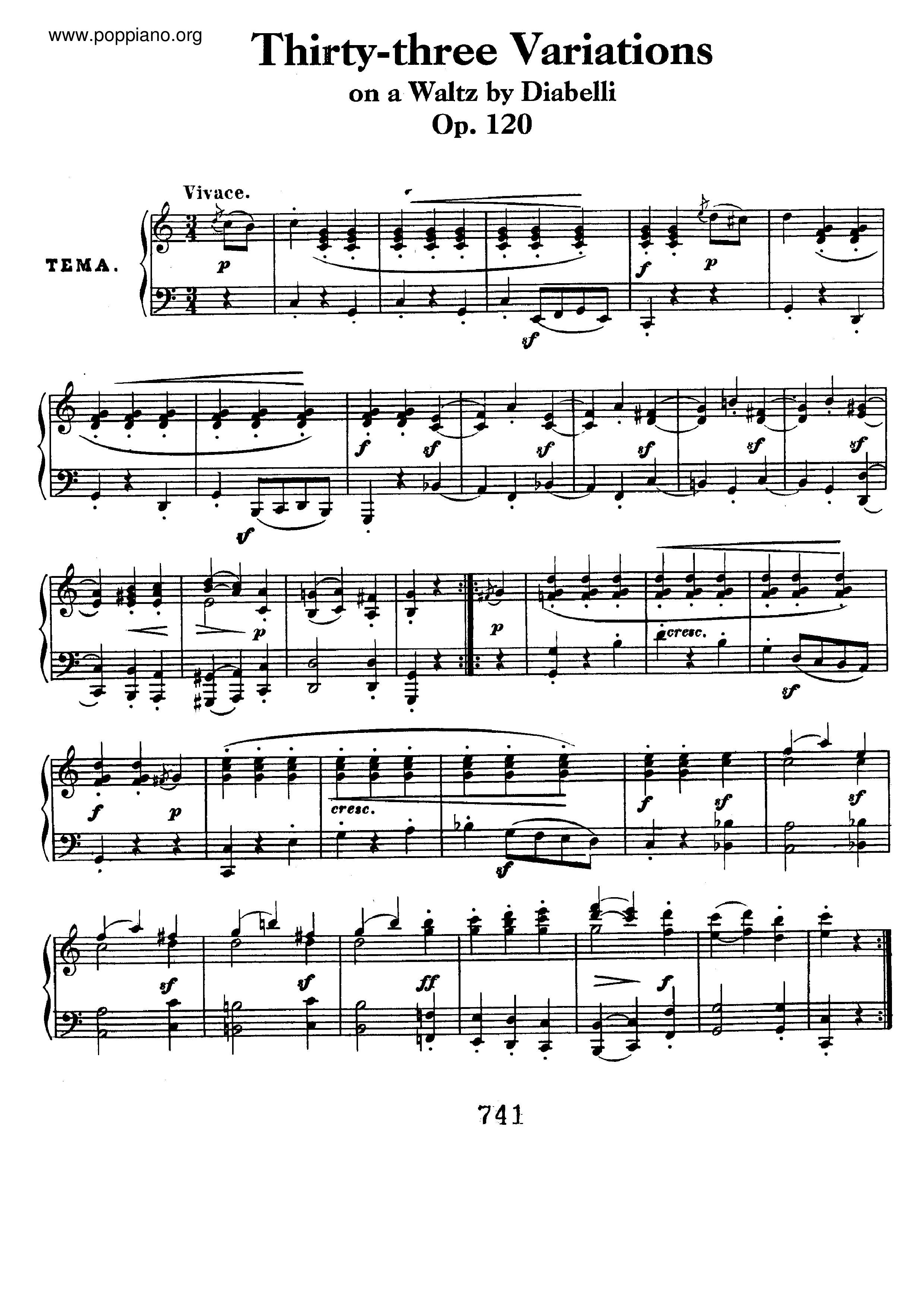 Diabelli Variations Op. 120琴譜
