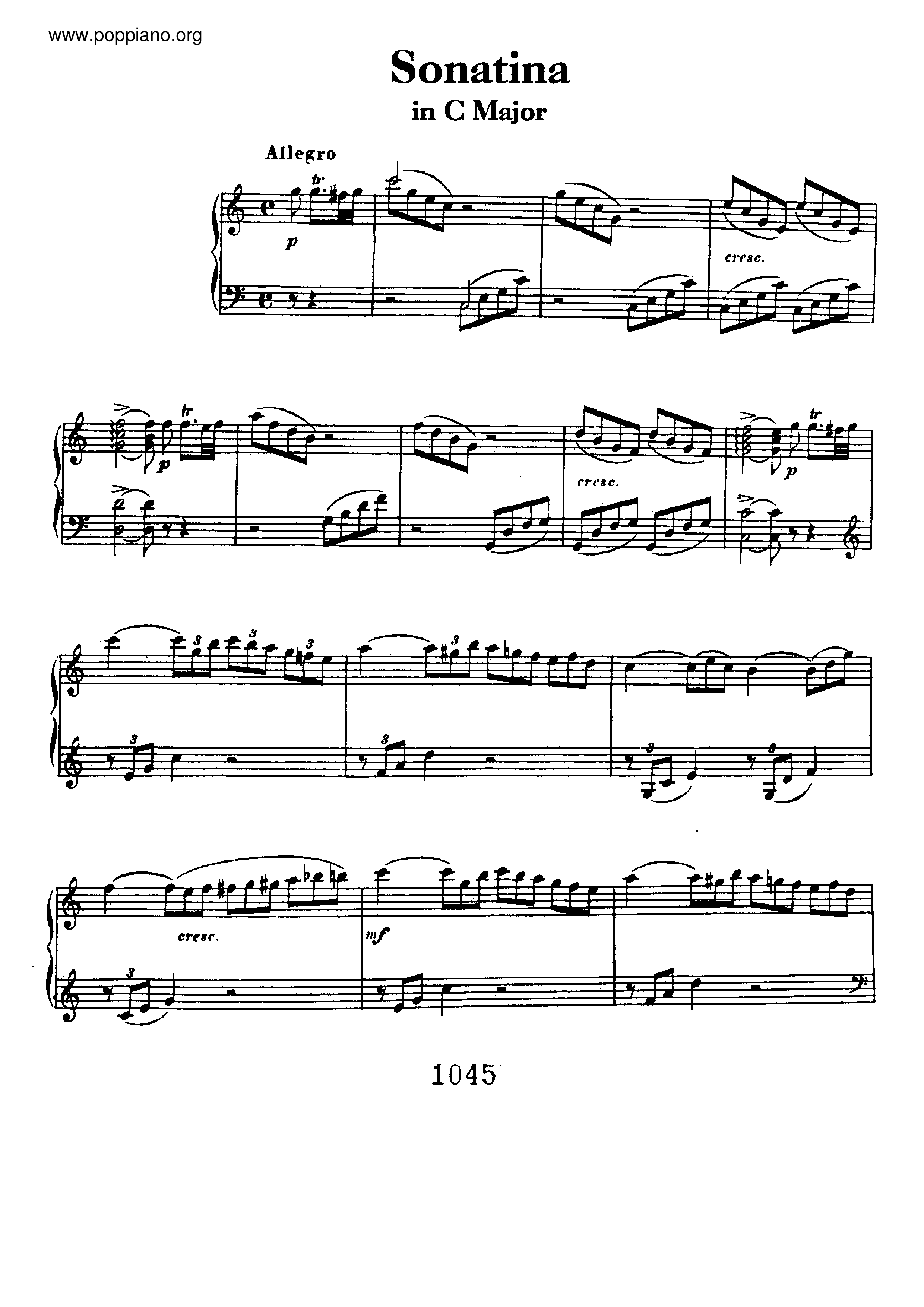 Sonatina in C Score