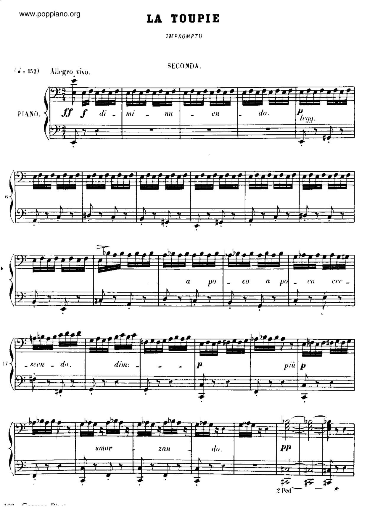 No.2 La Toupieピアノ譜