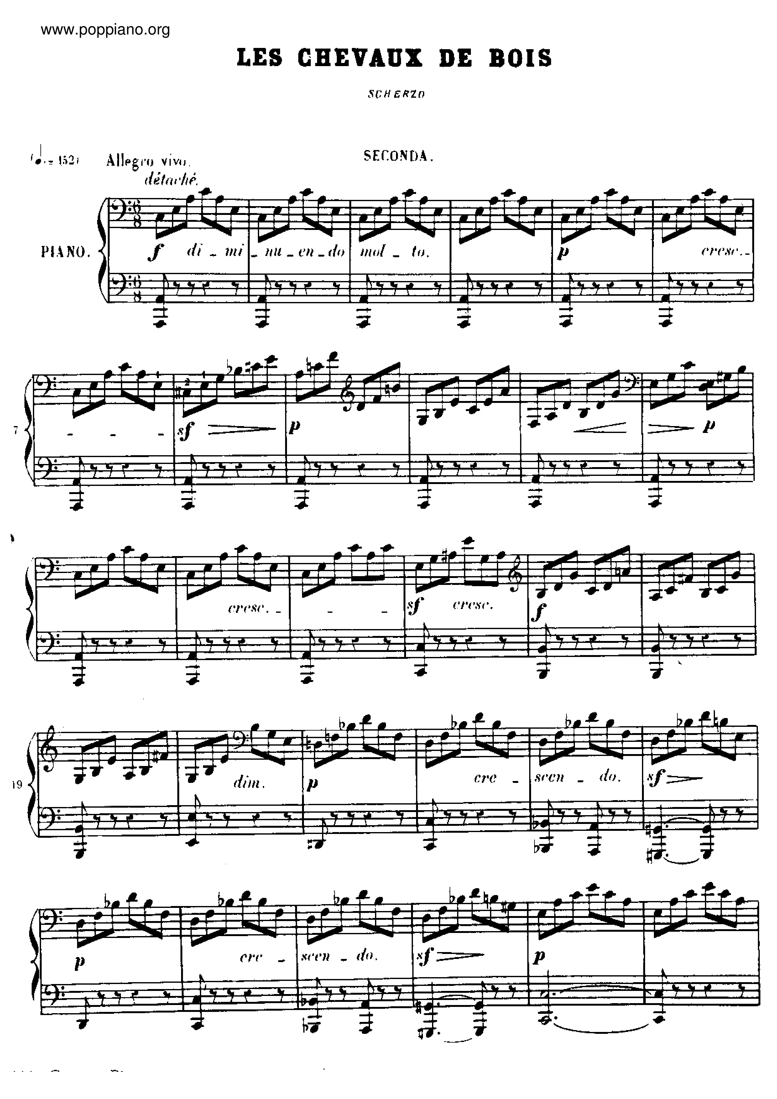 No.4 Les Chevaux de Bois琴譜