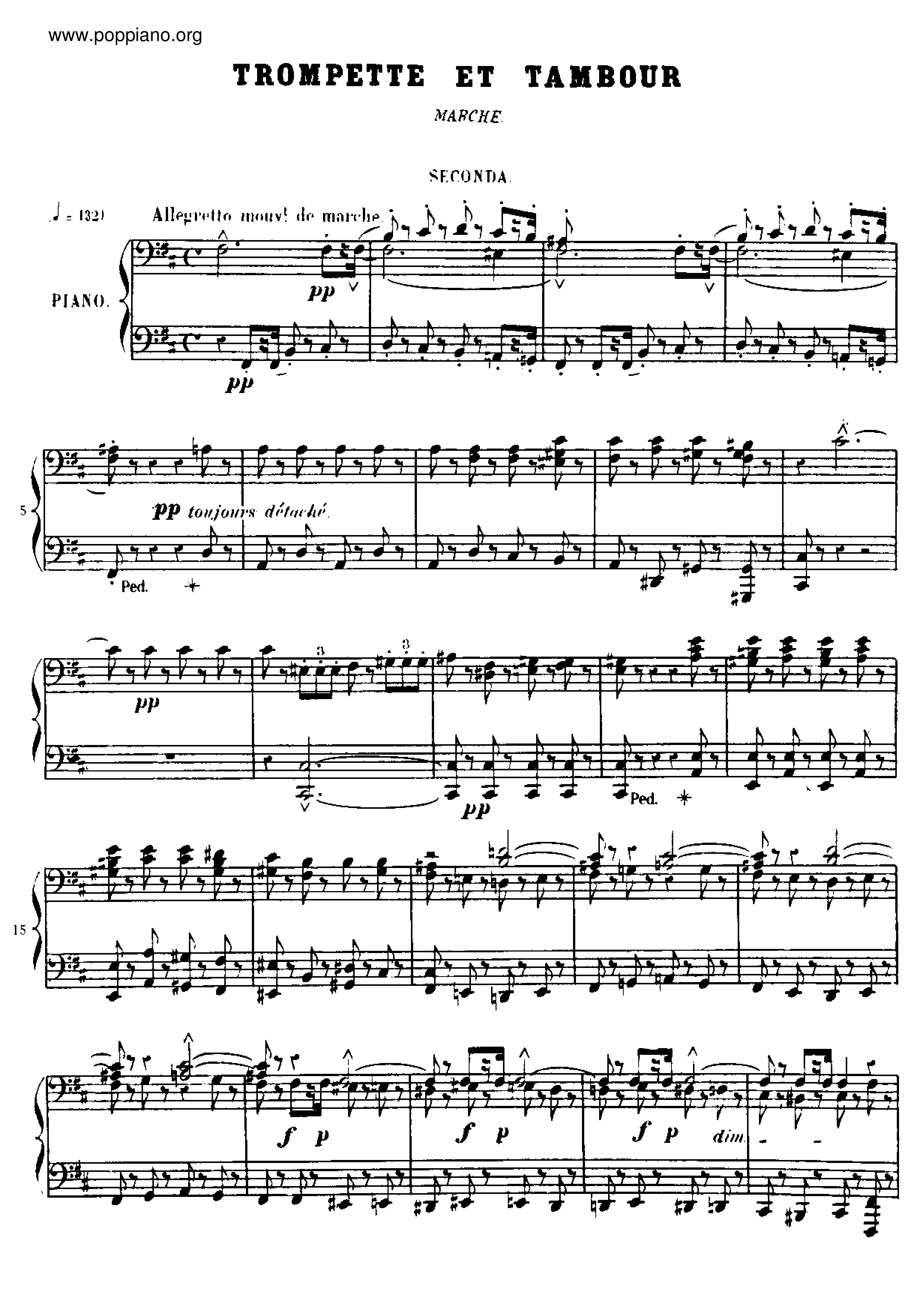 No.6 Trompette et Tambourピアノ譜