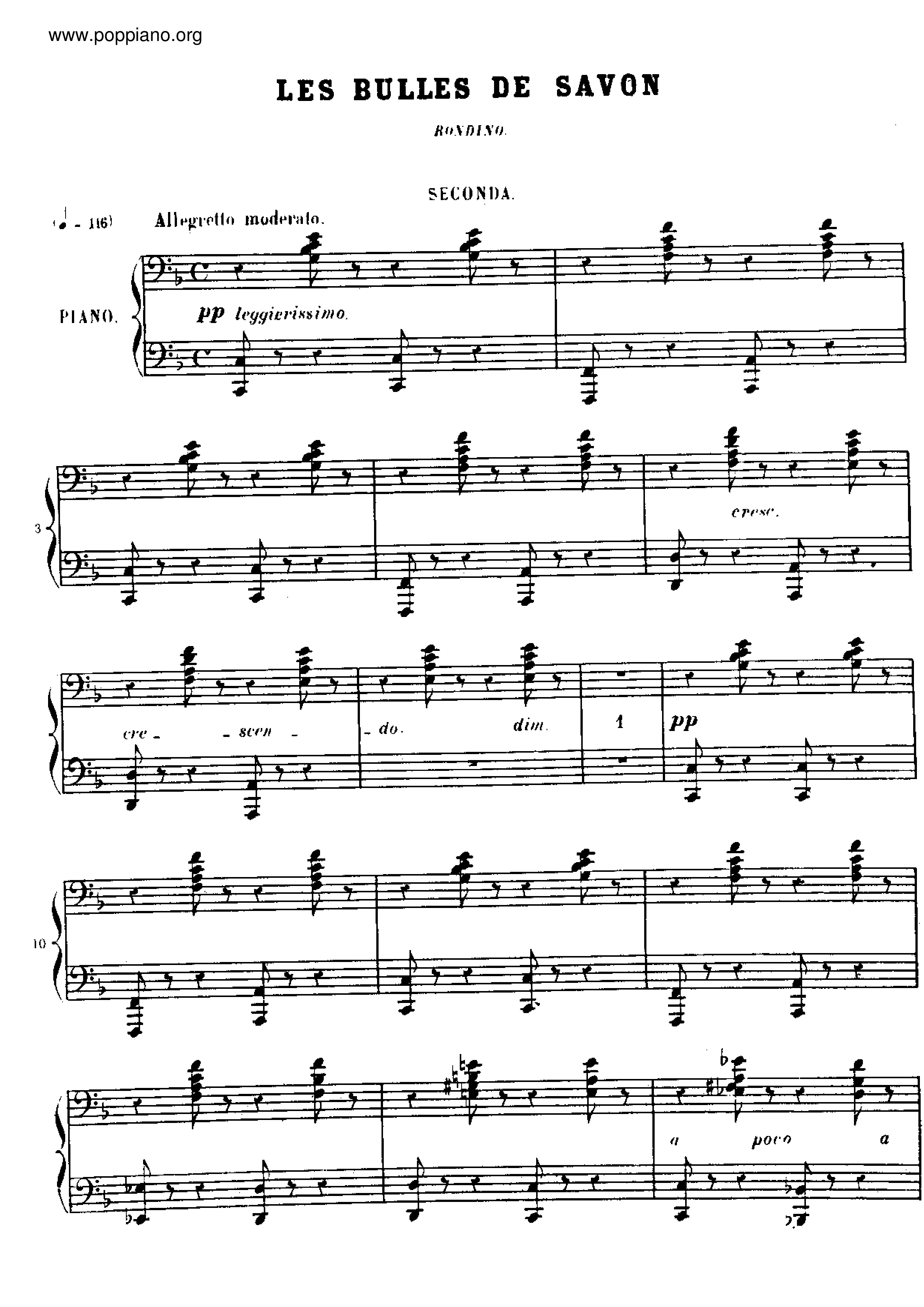 No.7 Les Bulles de Savonピアノ譜