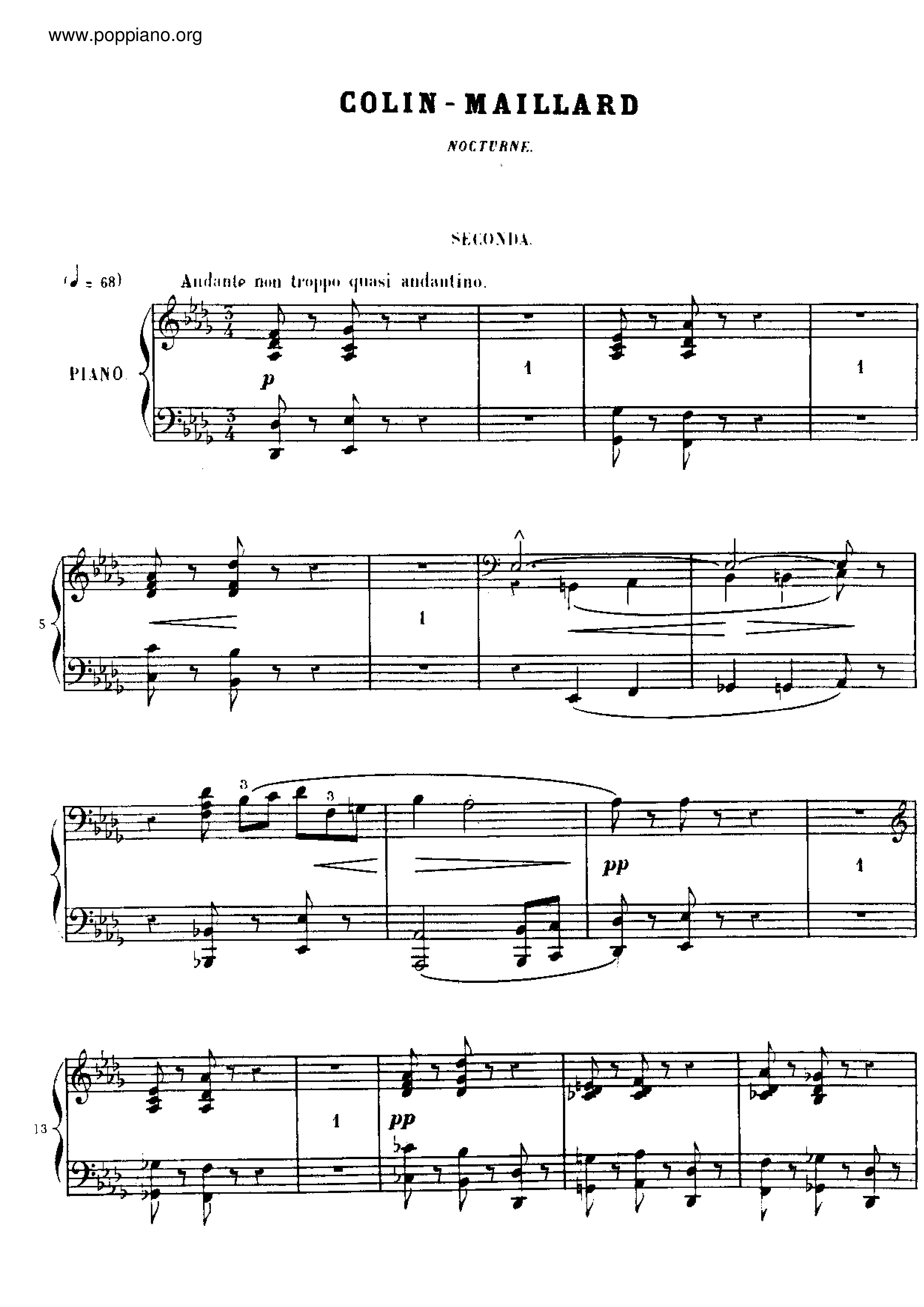 No.9 Colin-Maillard琴譜