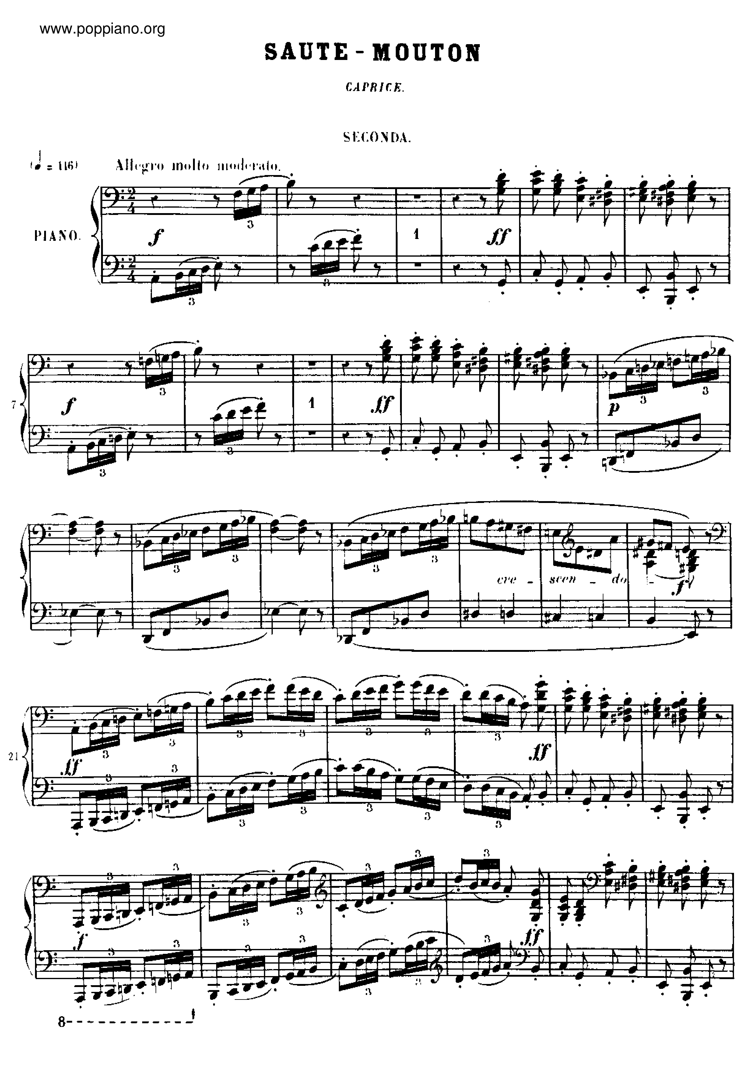 No.10 Saute-Mouton琴譜