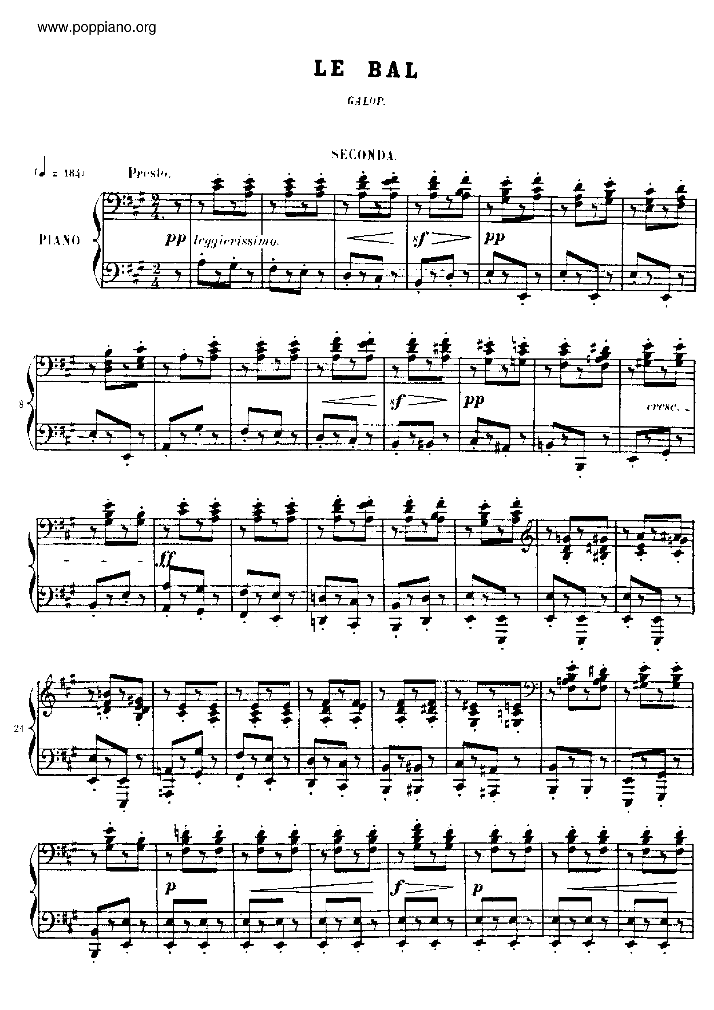 No.12 Le Balピアノ譜