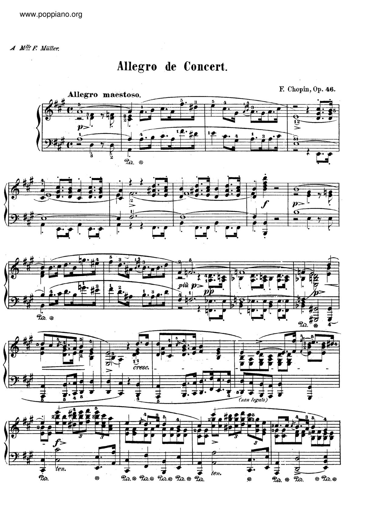 Allegro de Concert Op. 46 Score