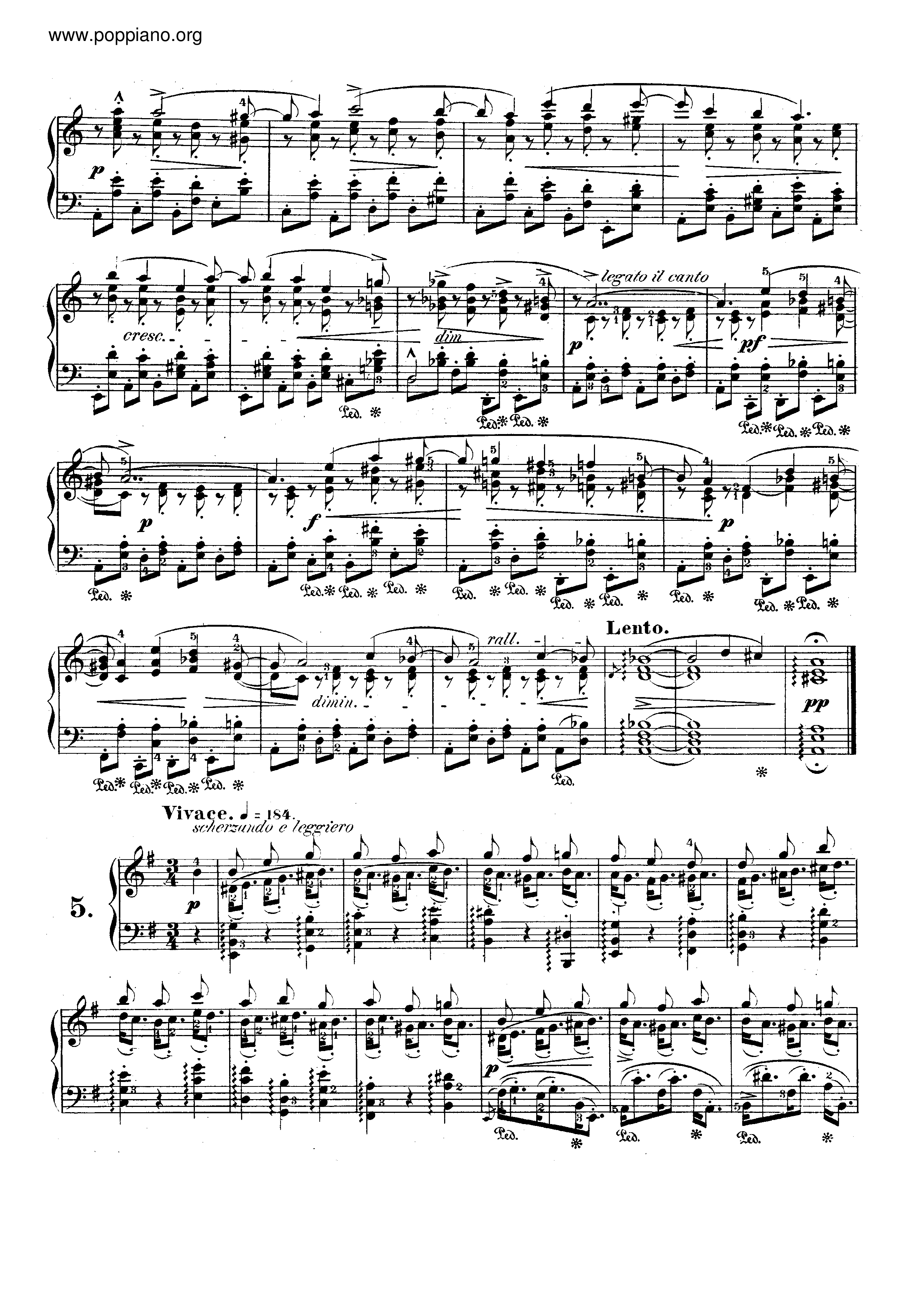 12 Études, Op. 25: No. 5 in E Minor Wrong Note琴谱